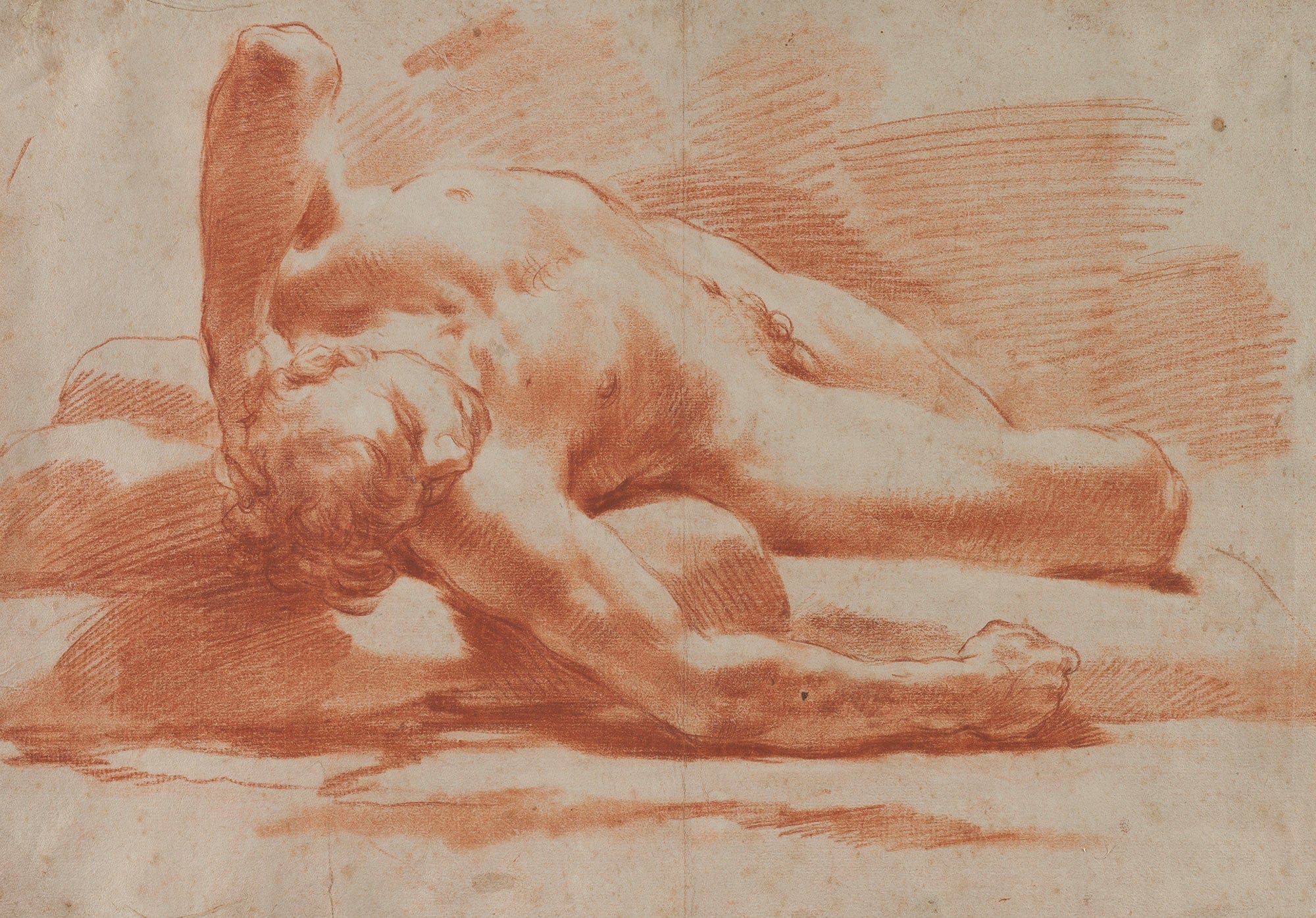Reclining Male Nude Second Half Th Century by Gaetano Gandolfi