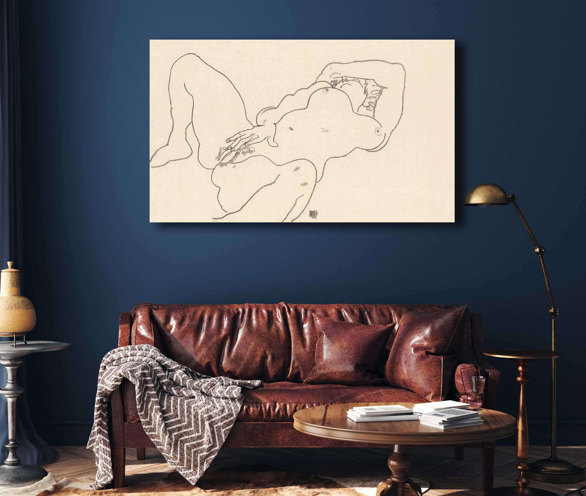 Reclining Nude by Egon Schiele
