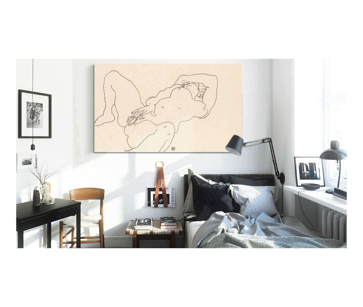 Reclining Nude by Egon Schiele