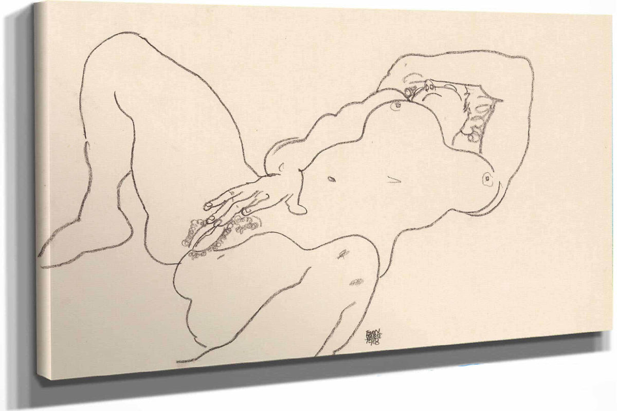 Reclining Nude by Egon Schiele