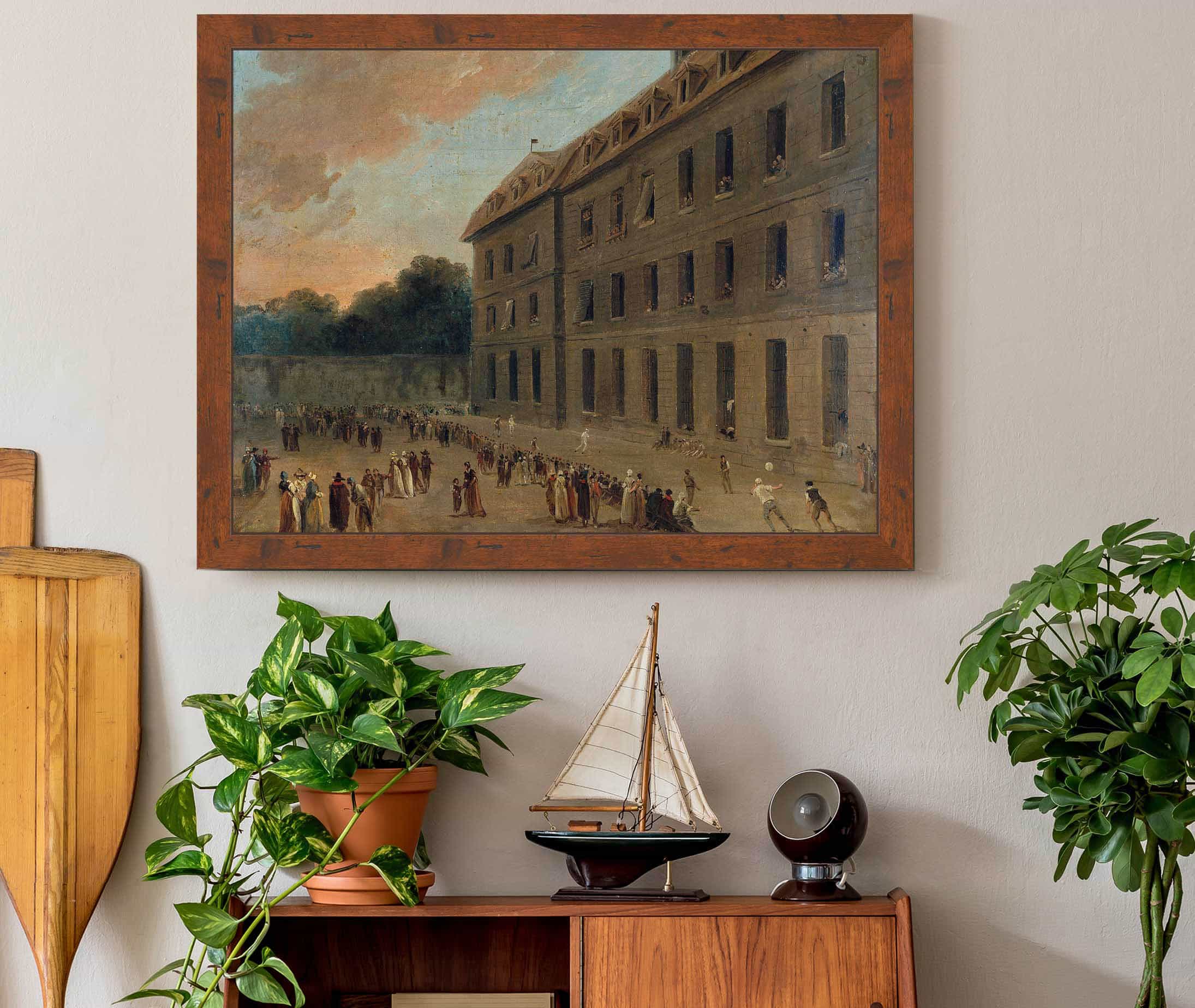 Recreation Des Prisonniers A Saint Lazare La Partie De Ballon by Hubert Robert