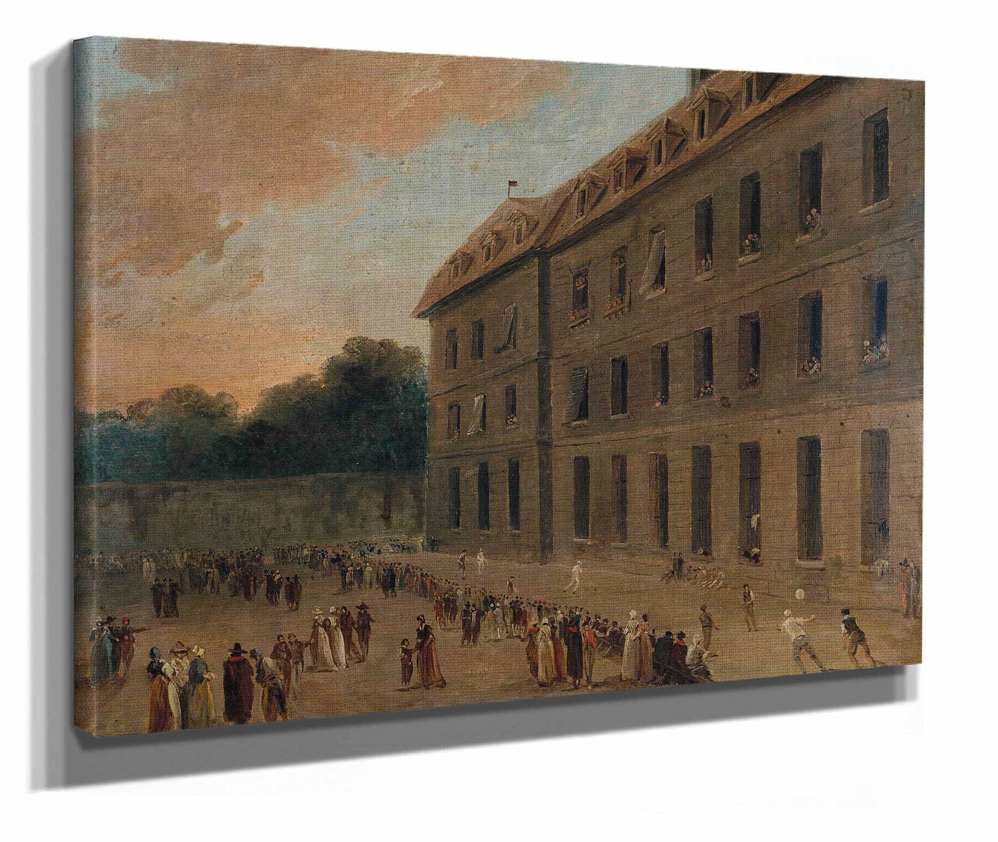 Recreation Des Prisonniers A Saint Lazare La Partie De Ballon by Hubert Robert