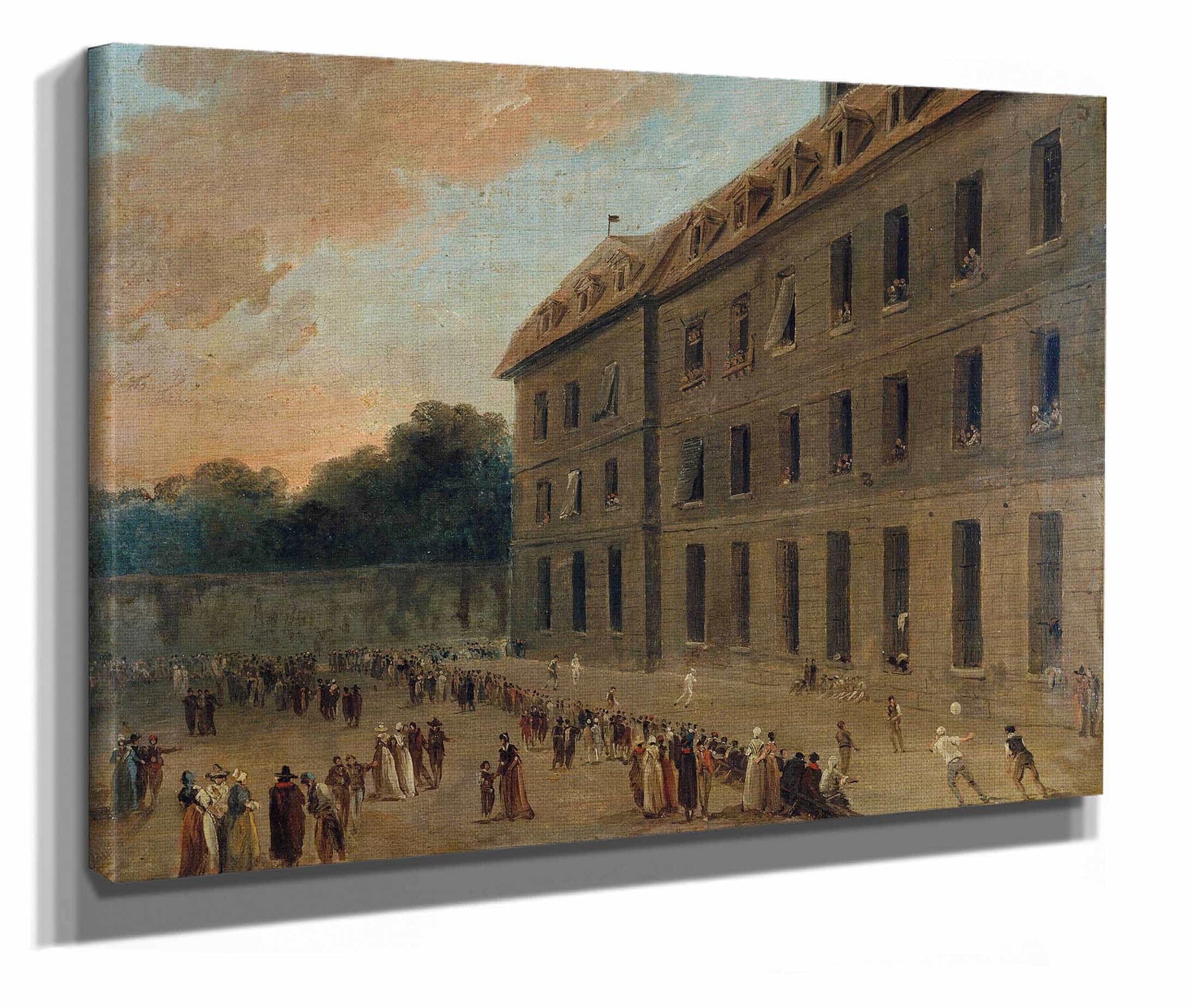 Recreation Des Prisonniers A Saint Lazare La Partie De Ballon by Hubert Robert