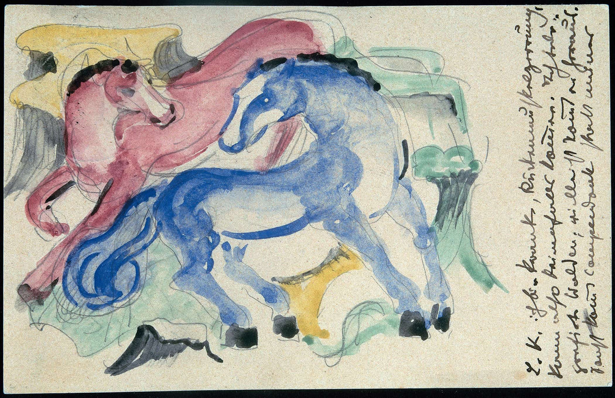 Red And Blue Horse by Franz Marc