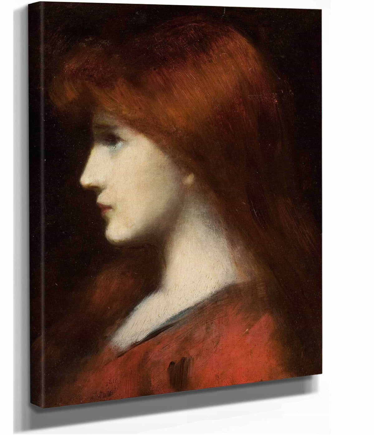 Red Haired Woman In Profile by Jean Jacques Henner