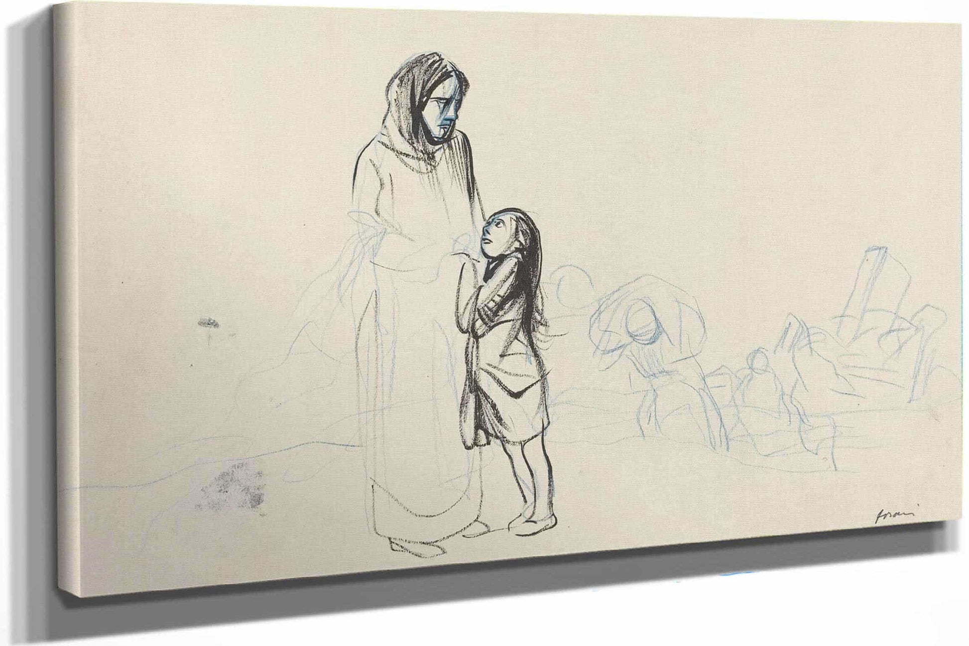 Refugees by Jean Louis Forain