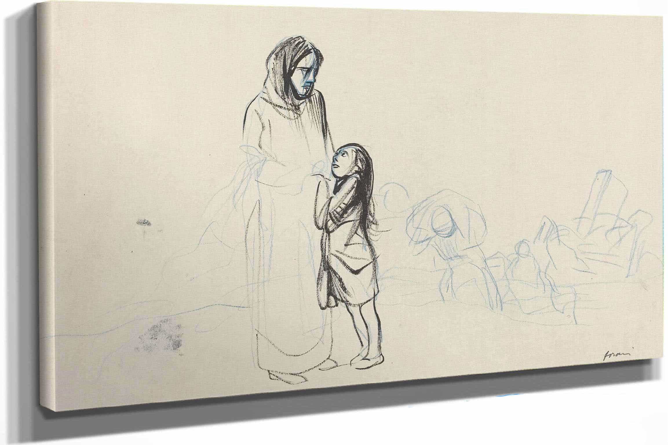 Refugees by Jean Louis Forain