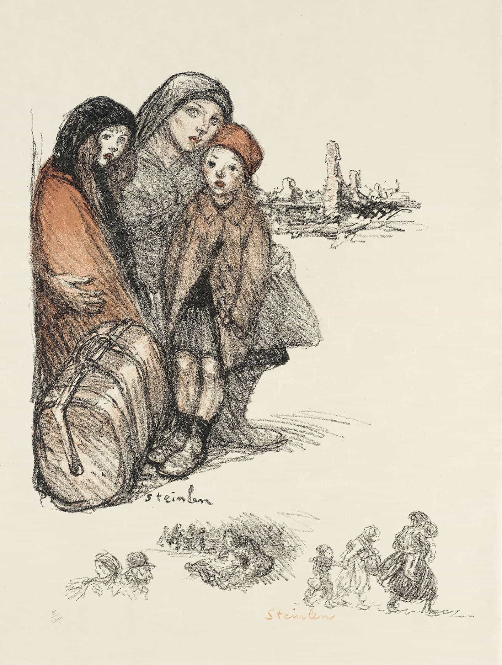 Refugies by Theophile Alexandre Steinlen