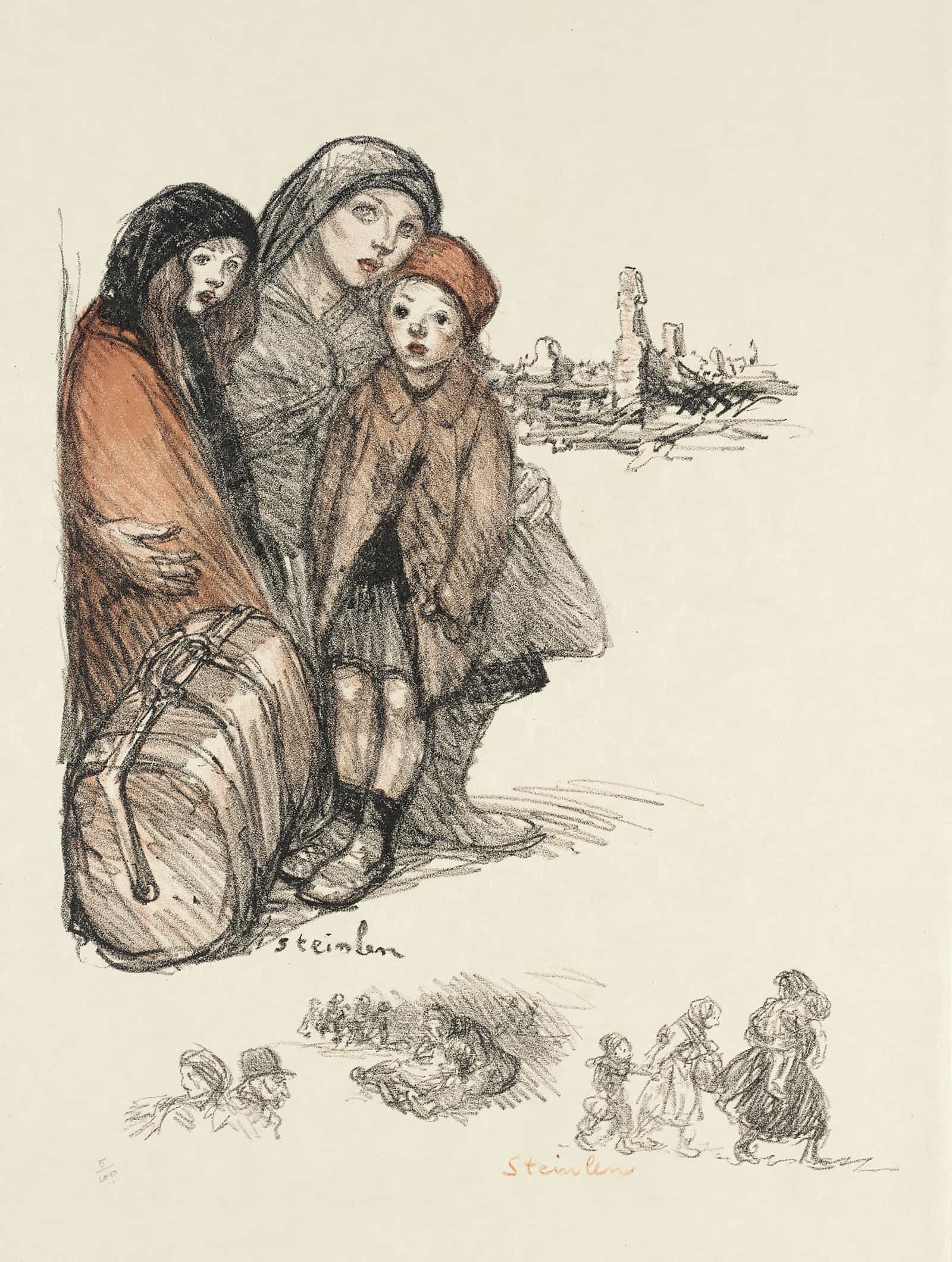 Refugies by Theophile Alexandre Steinlen