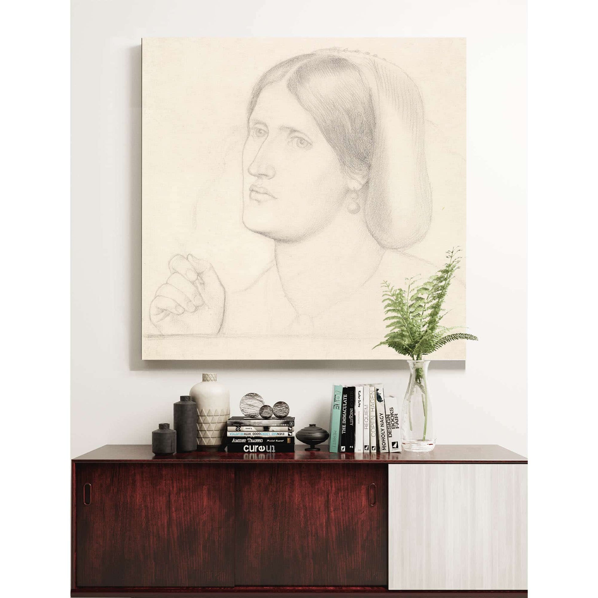 Regina Cordium Study Of Mrs Aldam Heaton by Dante Gabriel Rossetti