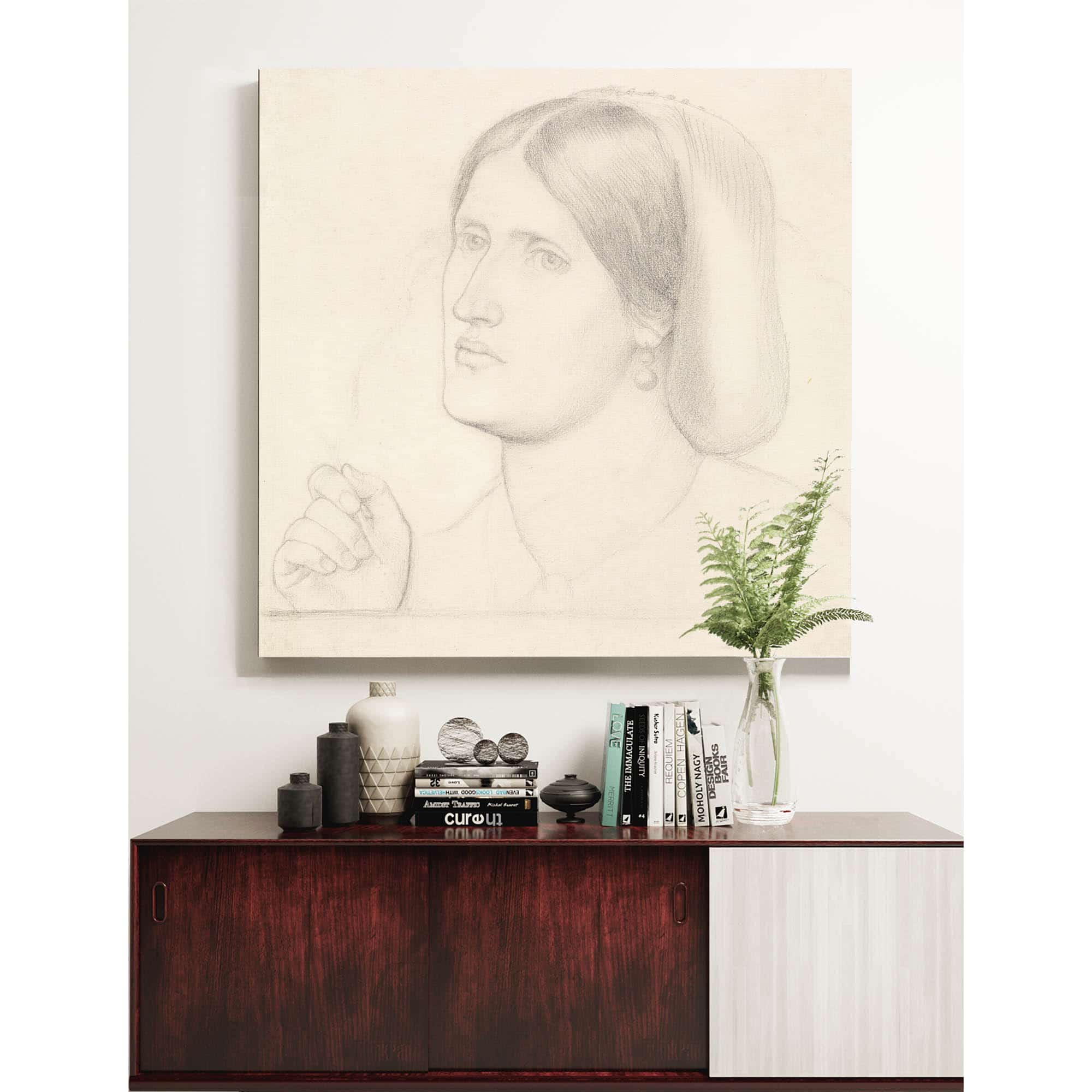 Regina Cordium Study Of Mrs Aldam Heaton by Dante Gabriel Rossetti