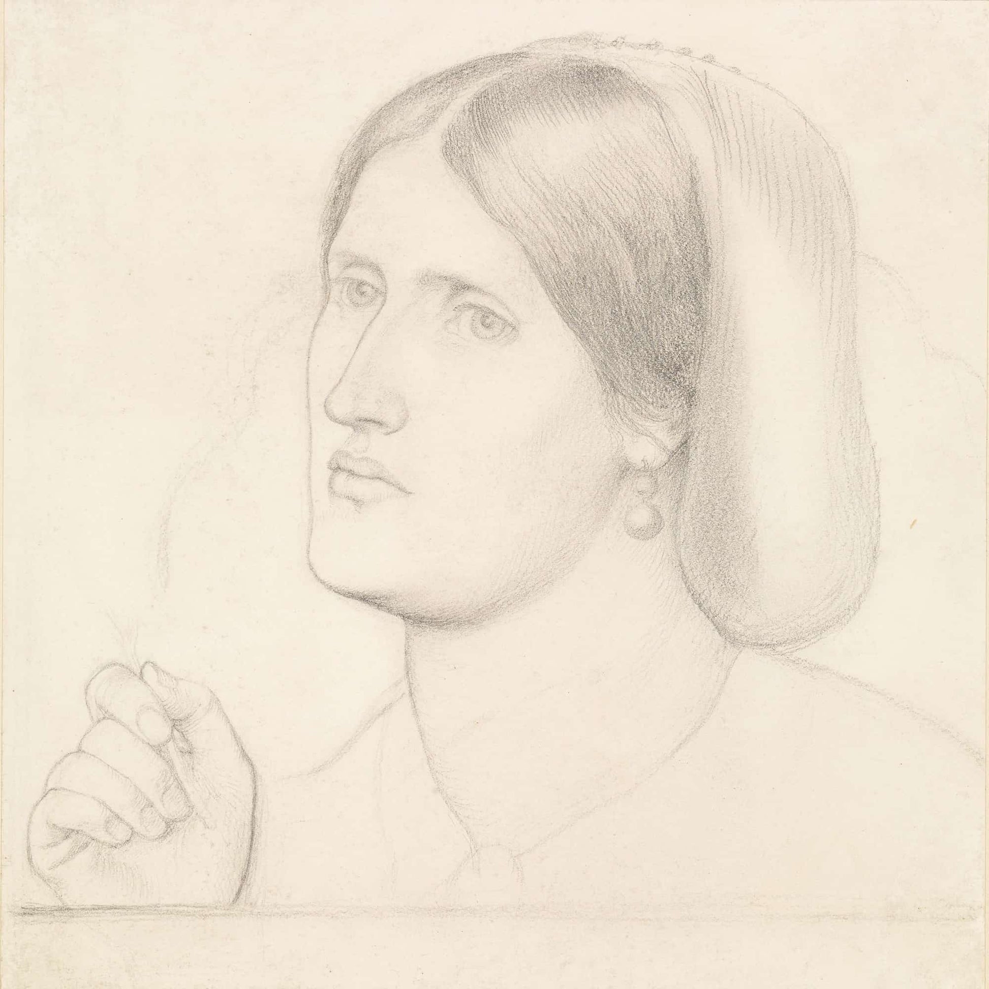 Regina Cordium Study Of Mrs Aldam Heaton by Dante Gabriel Rossetti