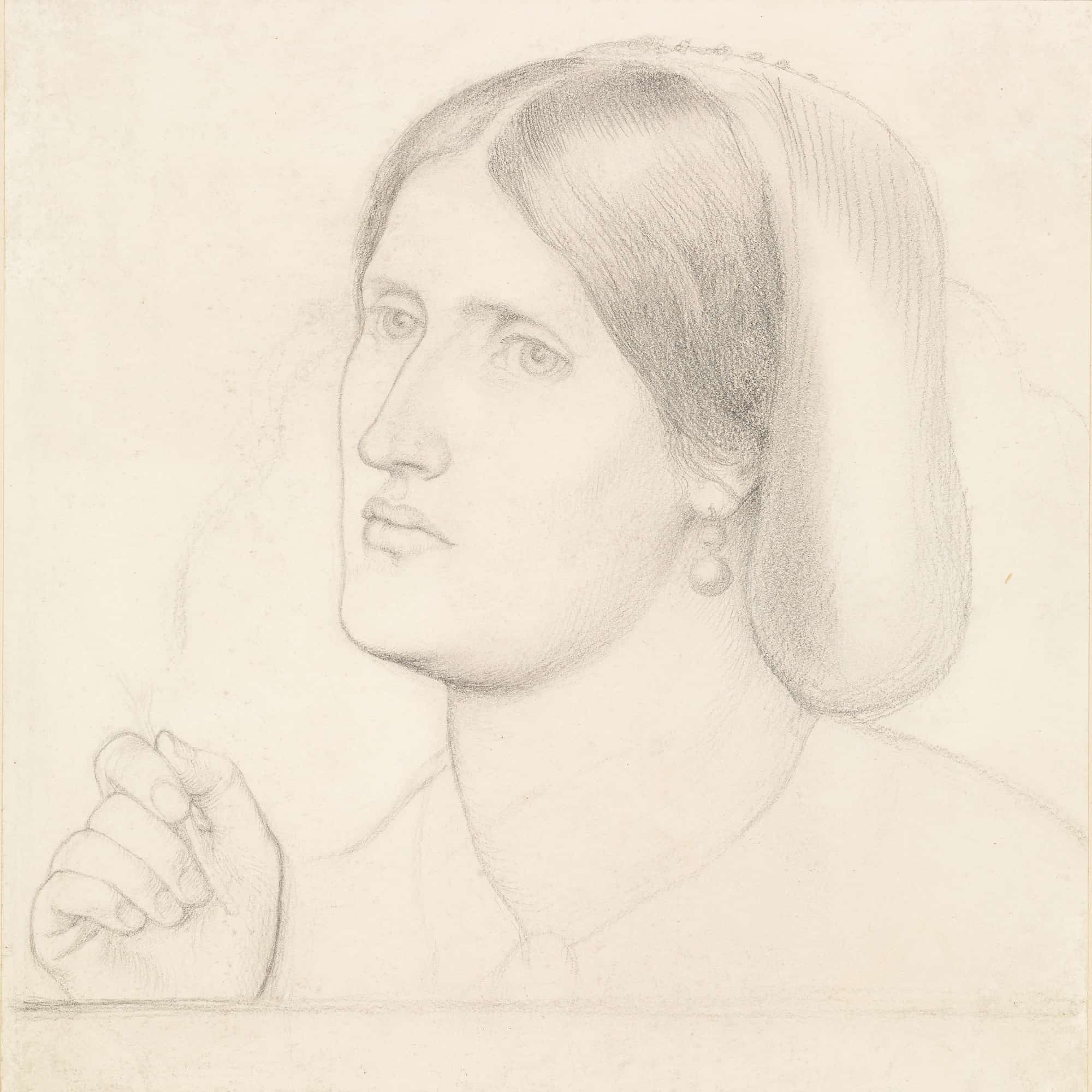 Regina Cordium Study Of Mrs Aldam Heaton by Dante Gabriel Rossetti