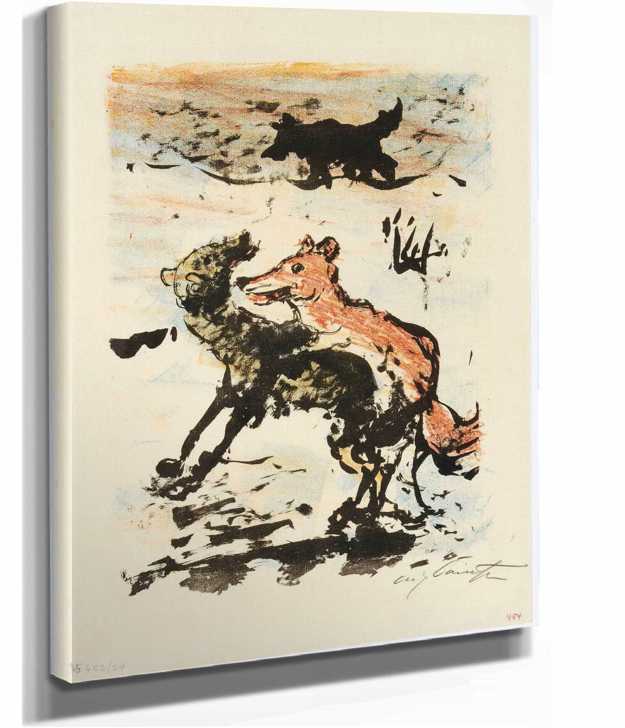 Reinecke Besteigt Giremund Isegrims Frau by Lovis Corinth