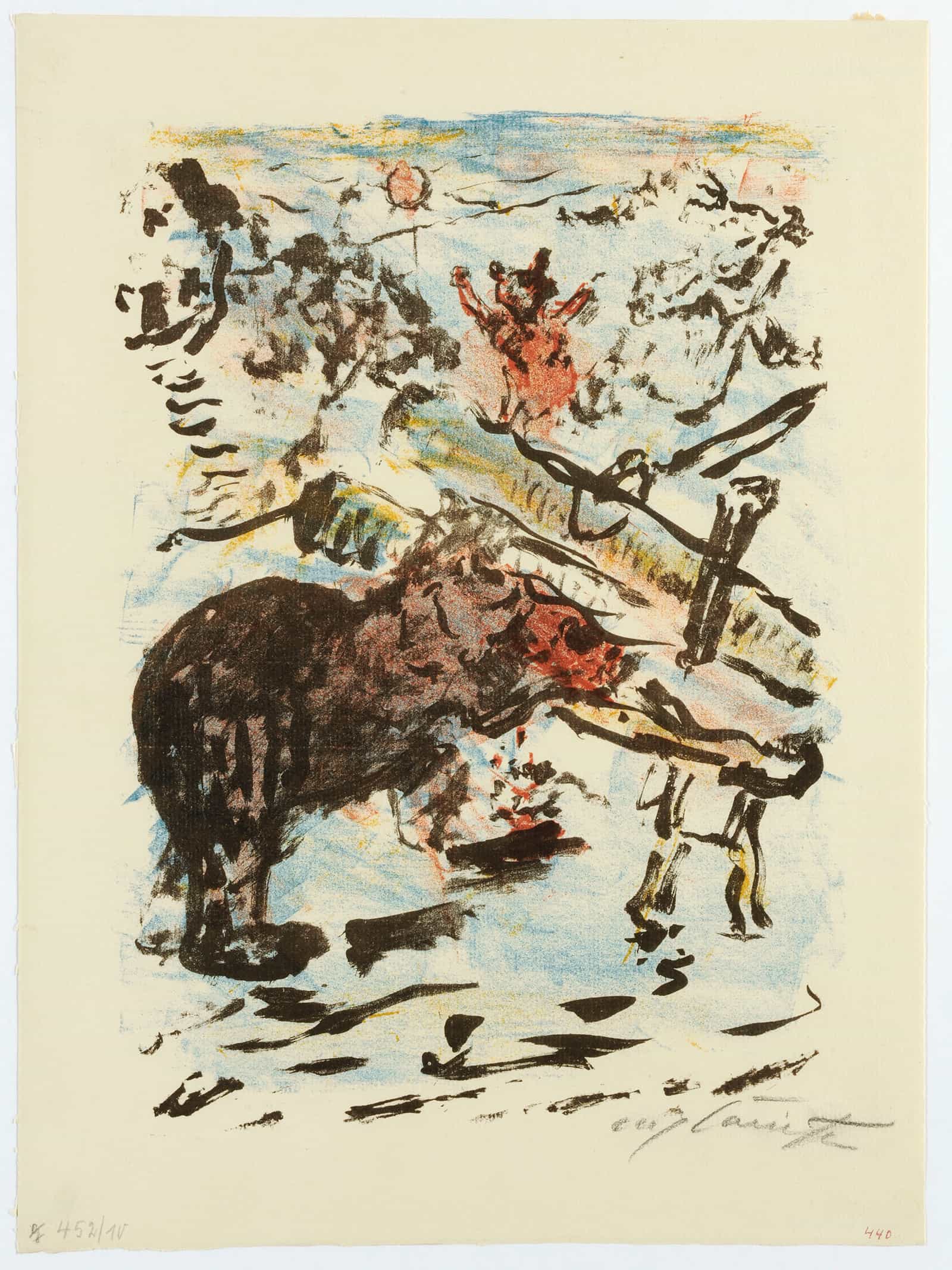 Reinecke Fangt Den Baren Braun In Einem Gespaltenen Baum by Lovis Corinth