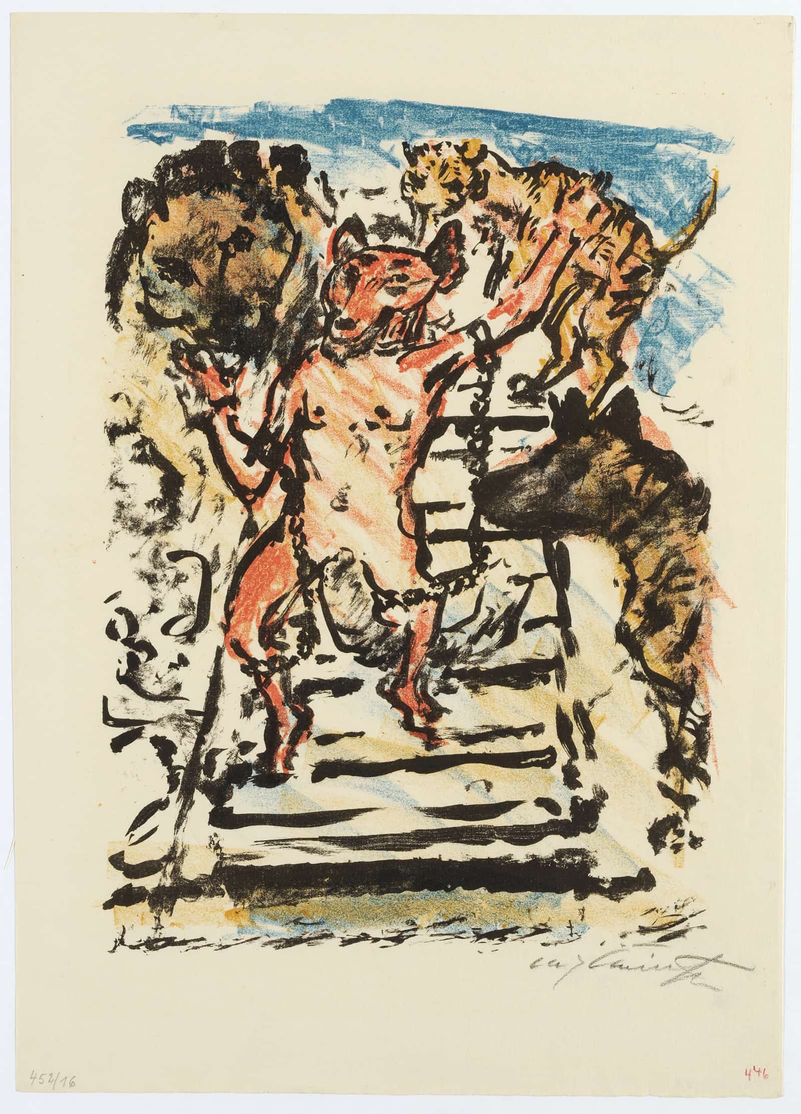 Reinecke Mit Ketten Gefesselt Erwartet Seine Hinrichtung by Lovis Corinth