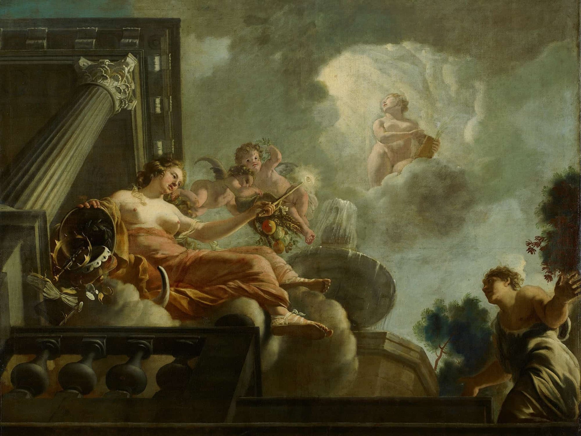 Religio Begunstigt Abondantia Allegorische Onnozelen by Gerard De Lairesse