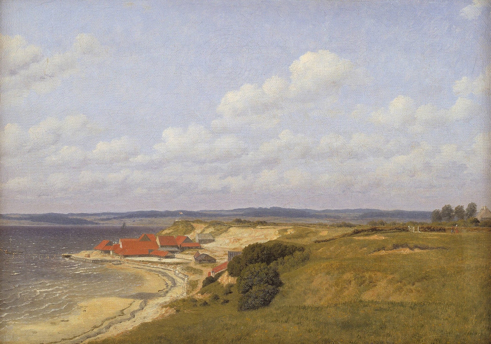 Renbjaerg Tileworks By Flensburg Fiord by Christoffer Wilhelm Eckersberg