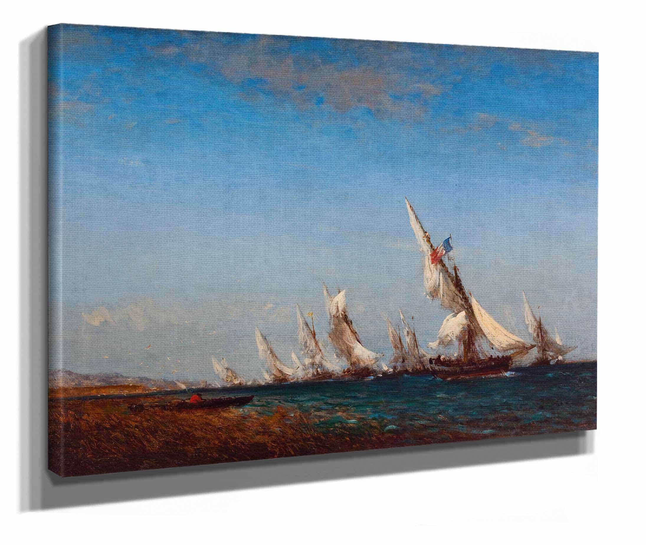 Rentree De Pecheurs A Martigues by Felix Ziem