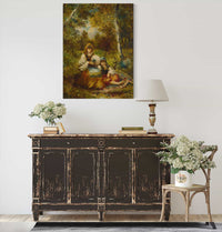 Repos De Bohemiennes En Foret Esquisse by Narcisse Virgile Diaz De La Pena