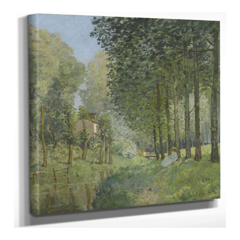 Rest Along The Stream. Edge Of The Wood by Alfred Sisley