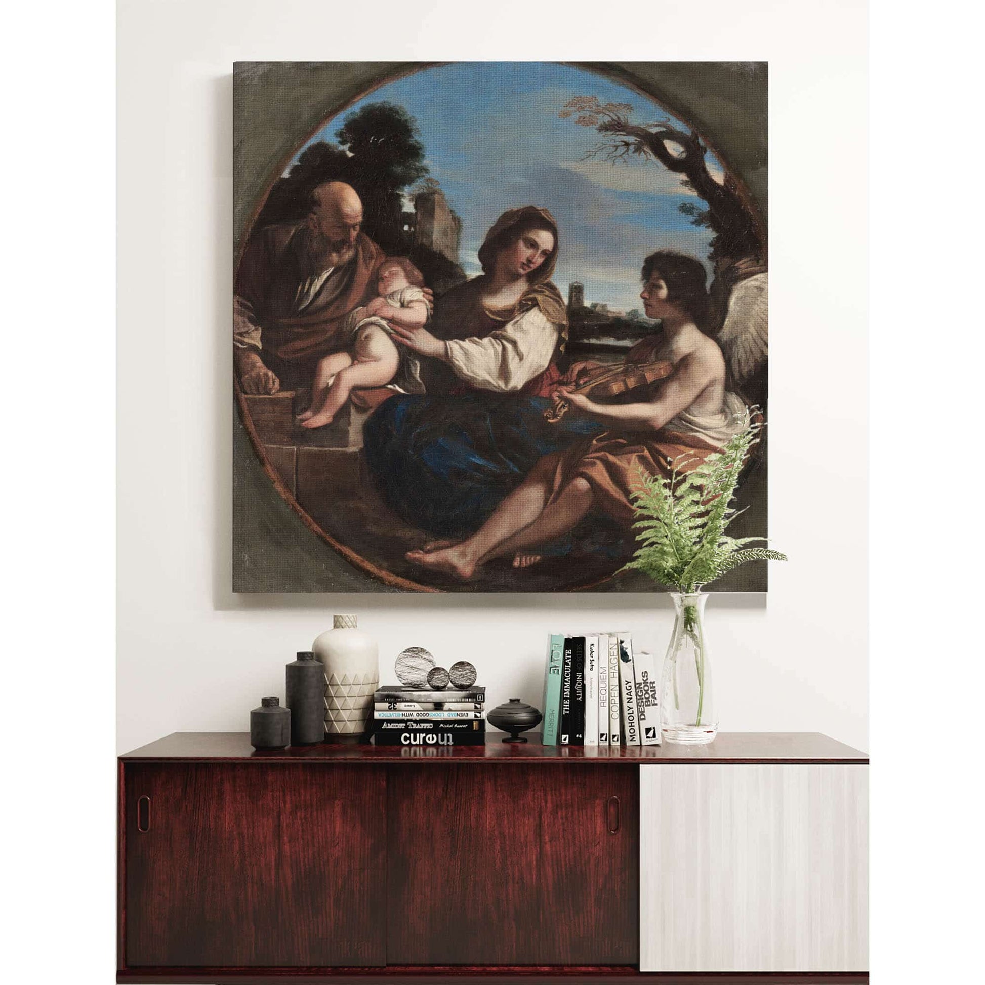 Rest On The Flight Into Egypt by Guercino