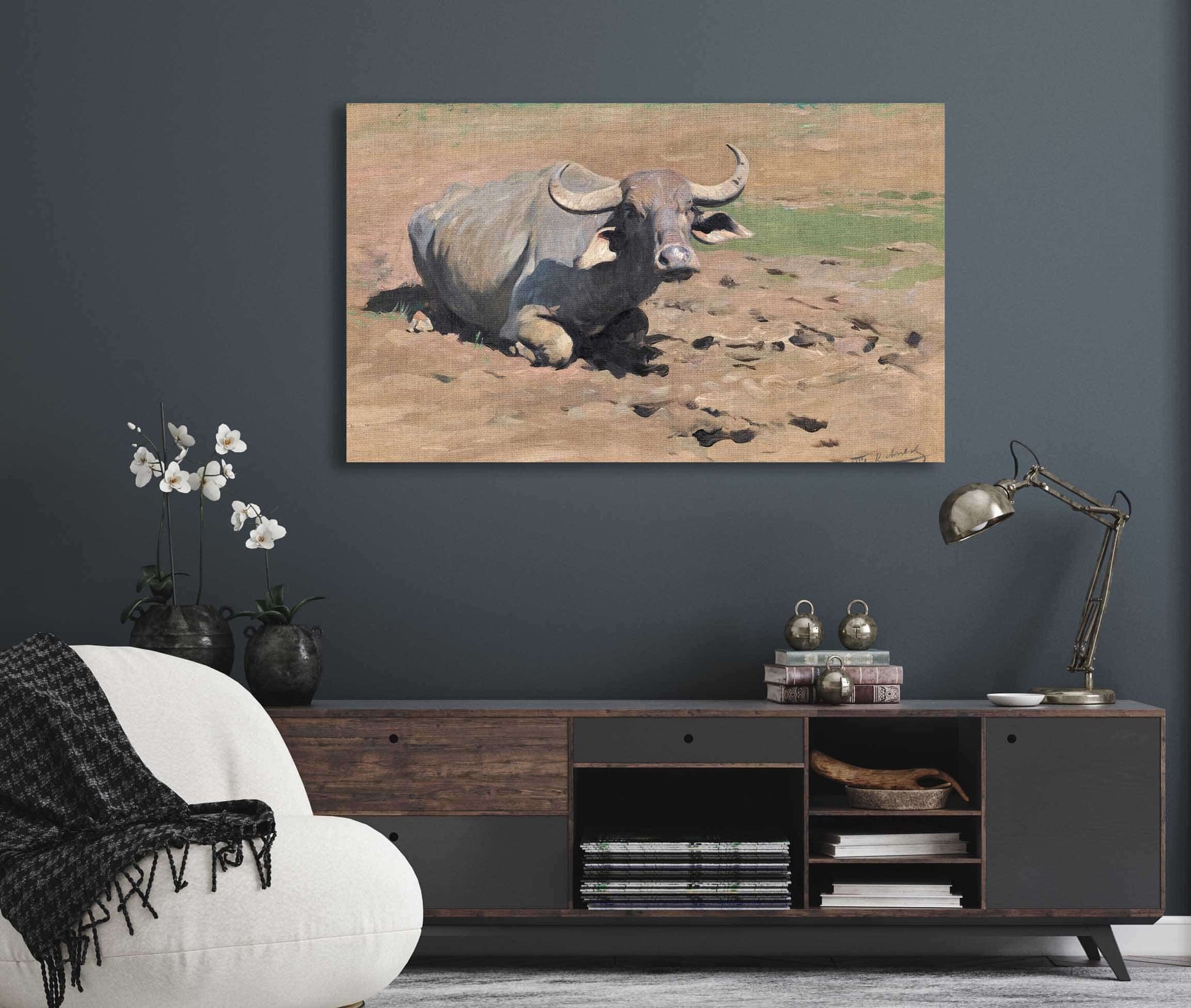 Resting Buffalo by Wilhelm Kuhnert