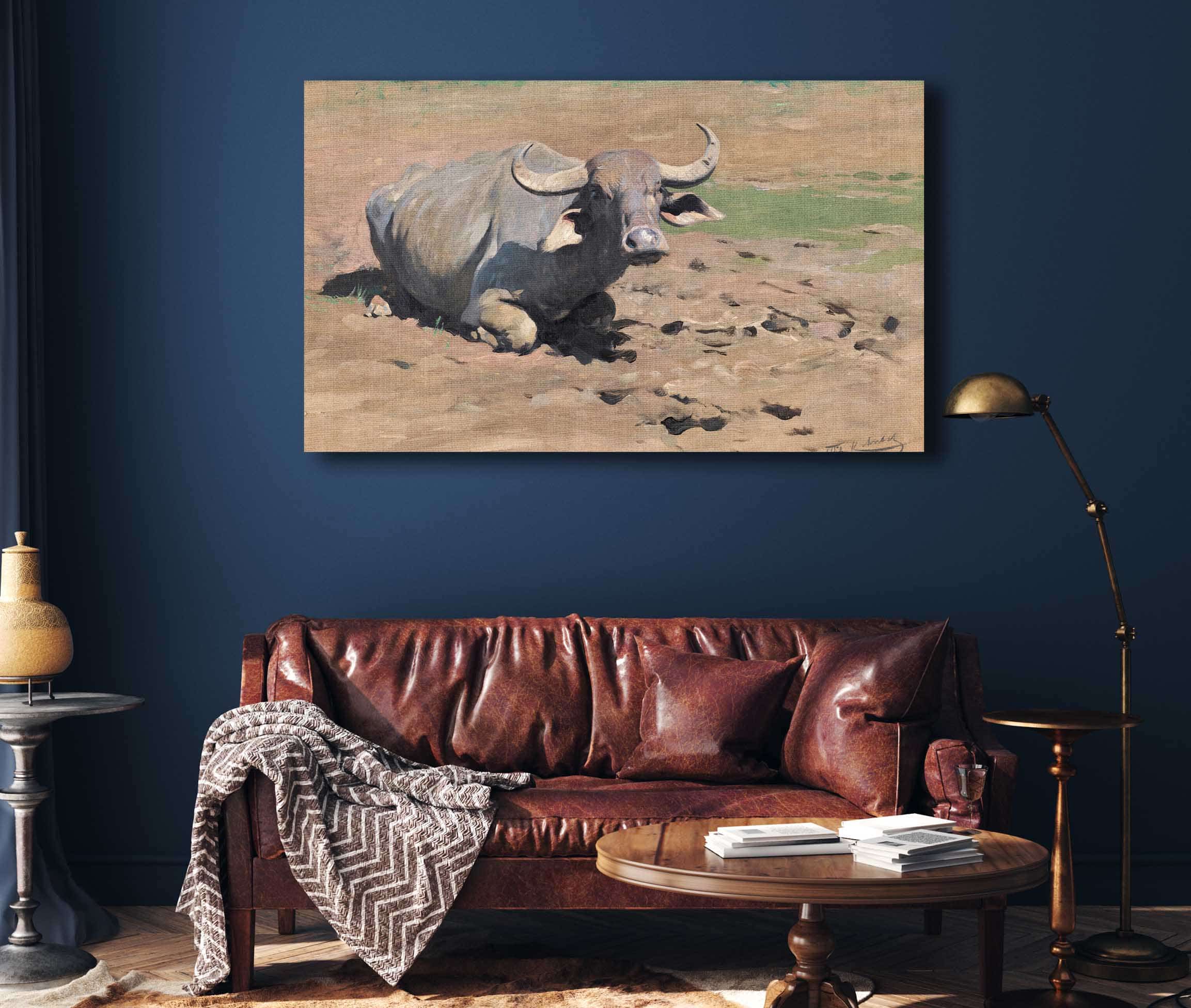 Resting Buffalo by Wilhelm Kuhnert