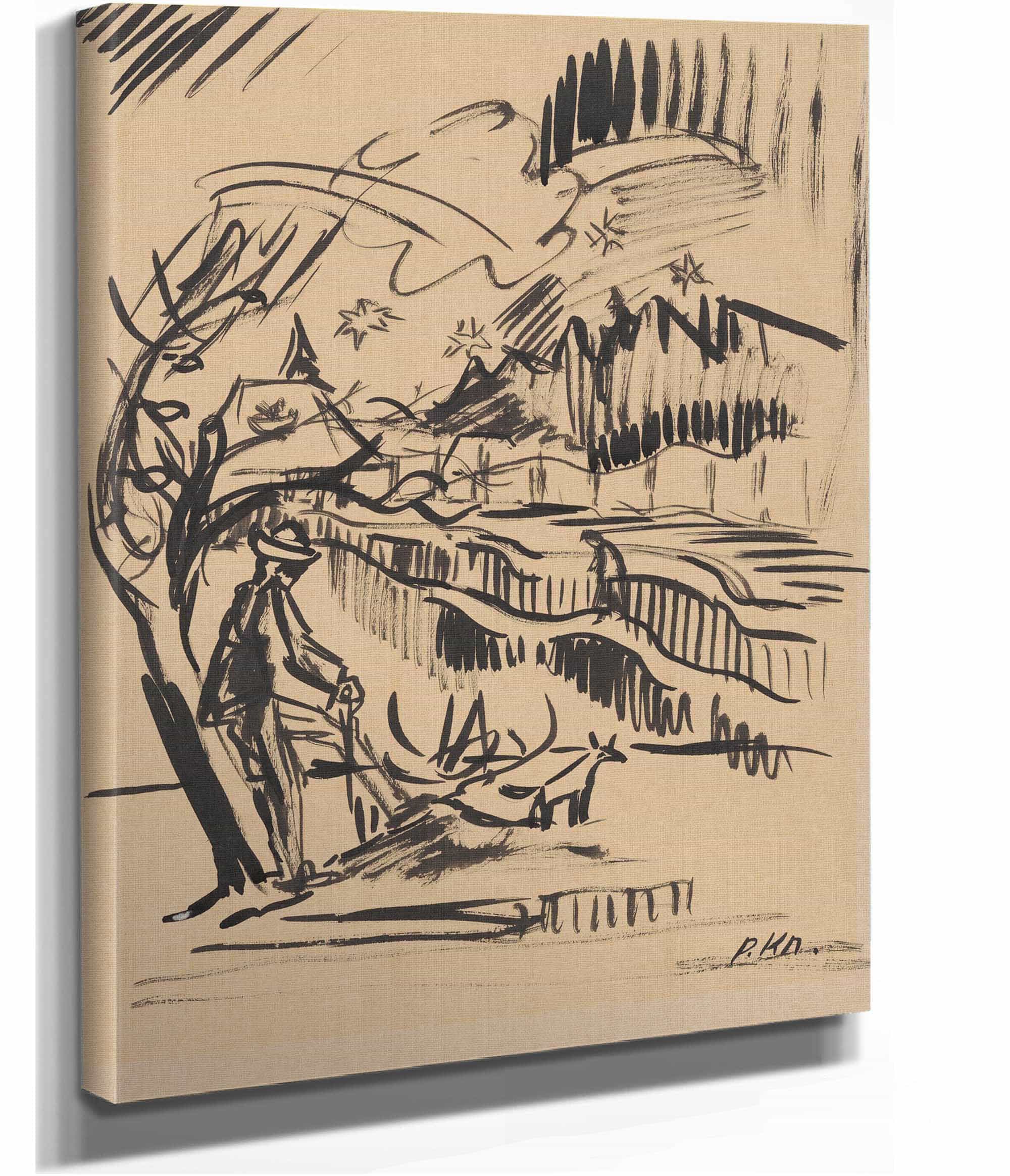 Resting Herdsman   by Arnold Peter Weisz Kubincan