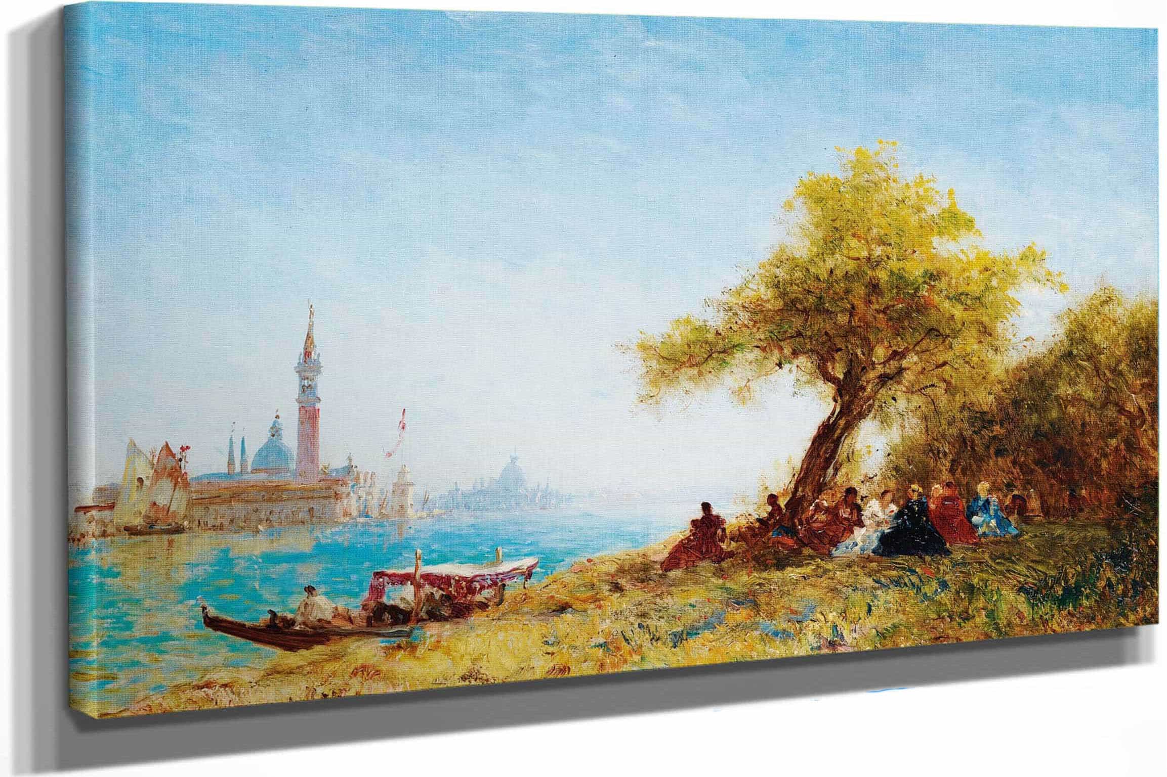 Resting In The Countryside Near Venice by Felix Ziem