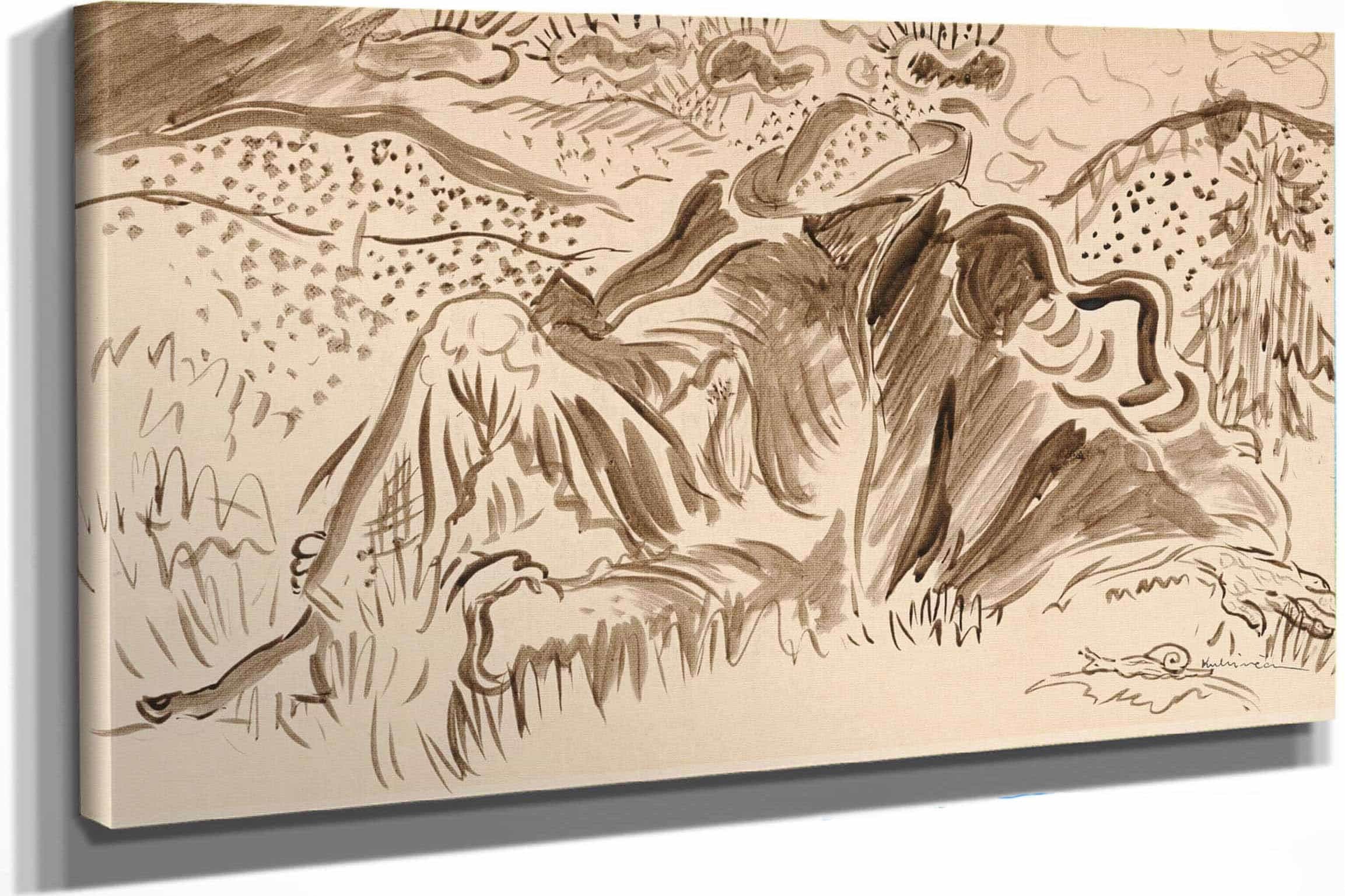 Resting Man In The Forest by Arnold Peter Weisz Kubincan