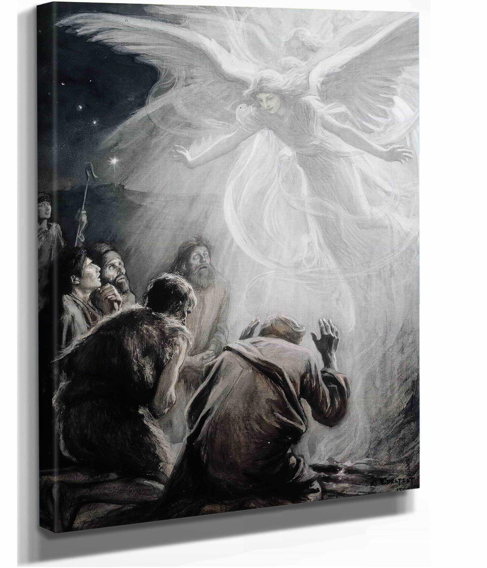 Revelation Of Angels To Shepherds by Albert Edelfelt