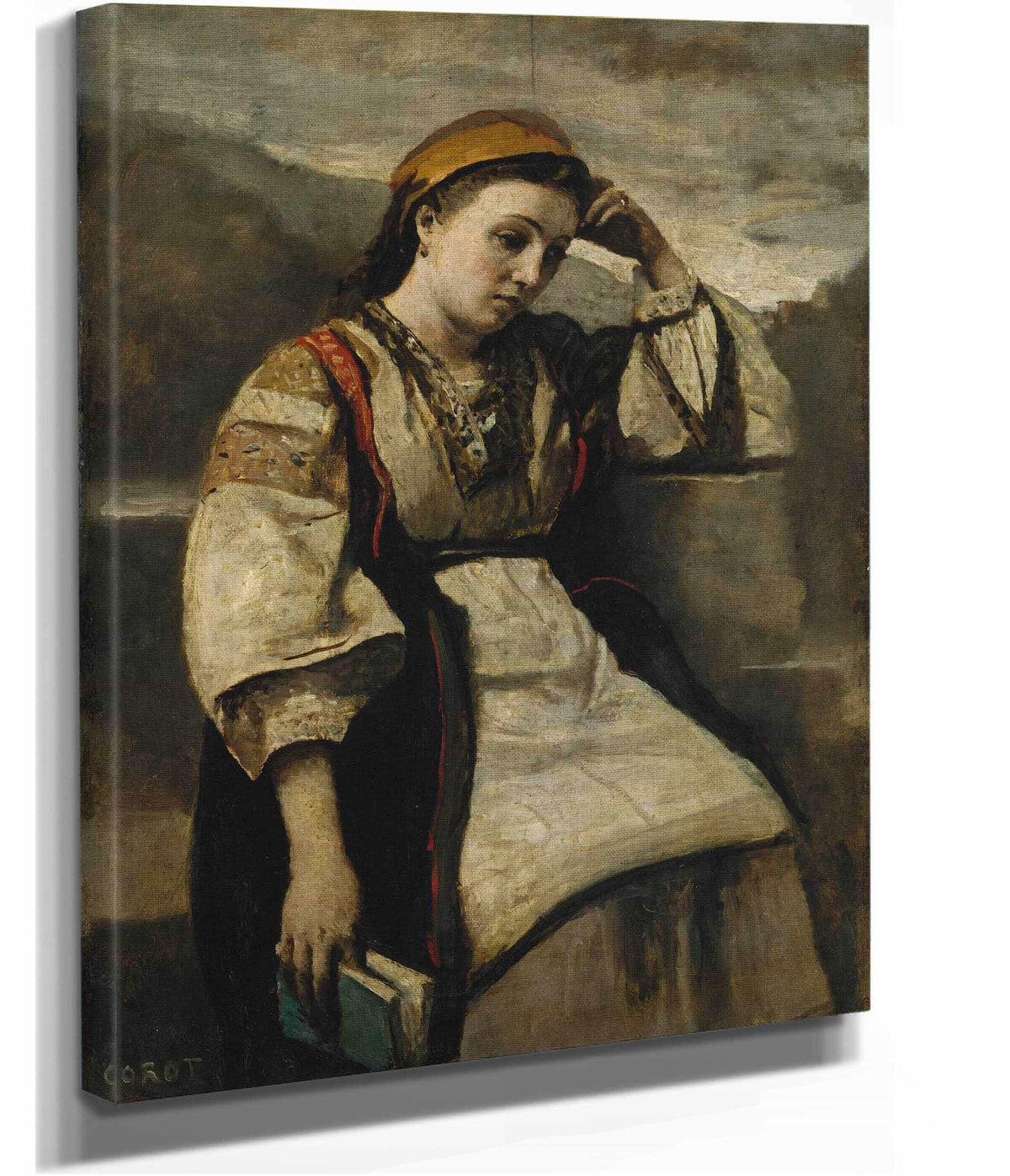 Reverie   by Jean Baptiste Camille Corot