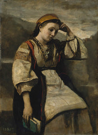 Reverie   by Jean Baptiste Camille Corot