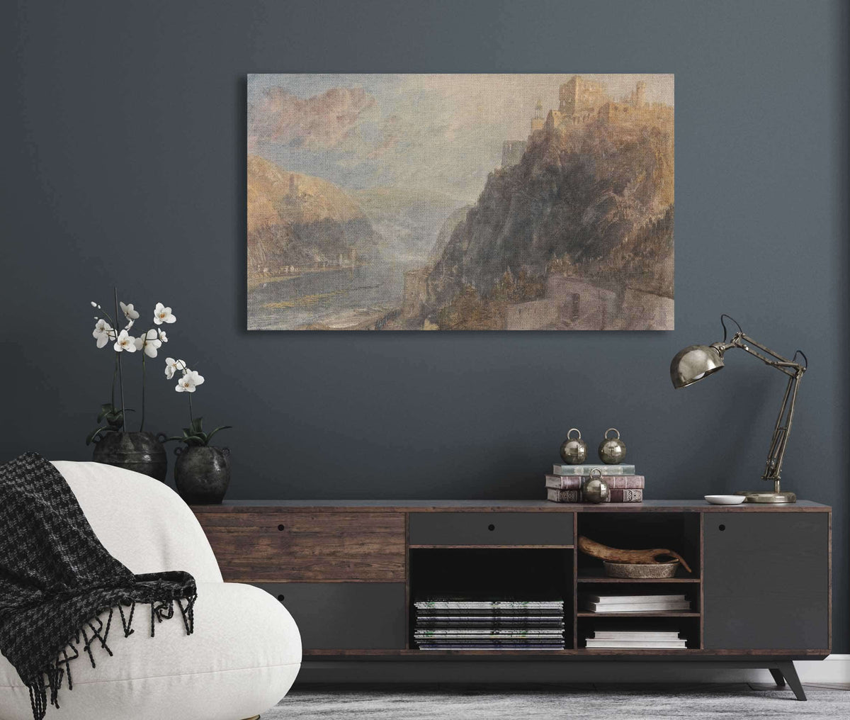 Rheinfels Looking To Katz And Gourhausen by Joseph Mallord William Turner