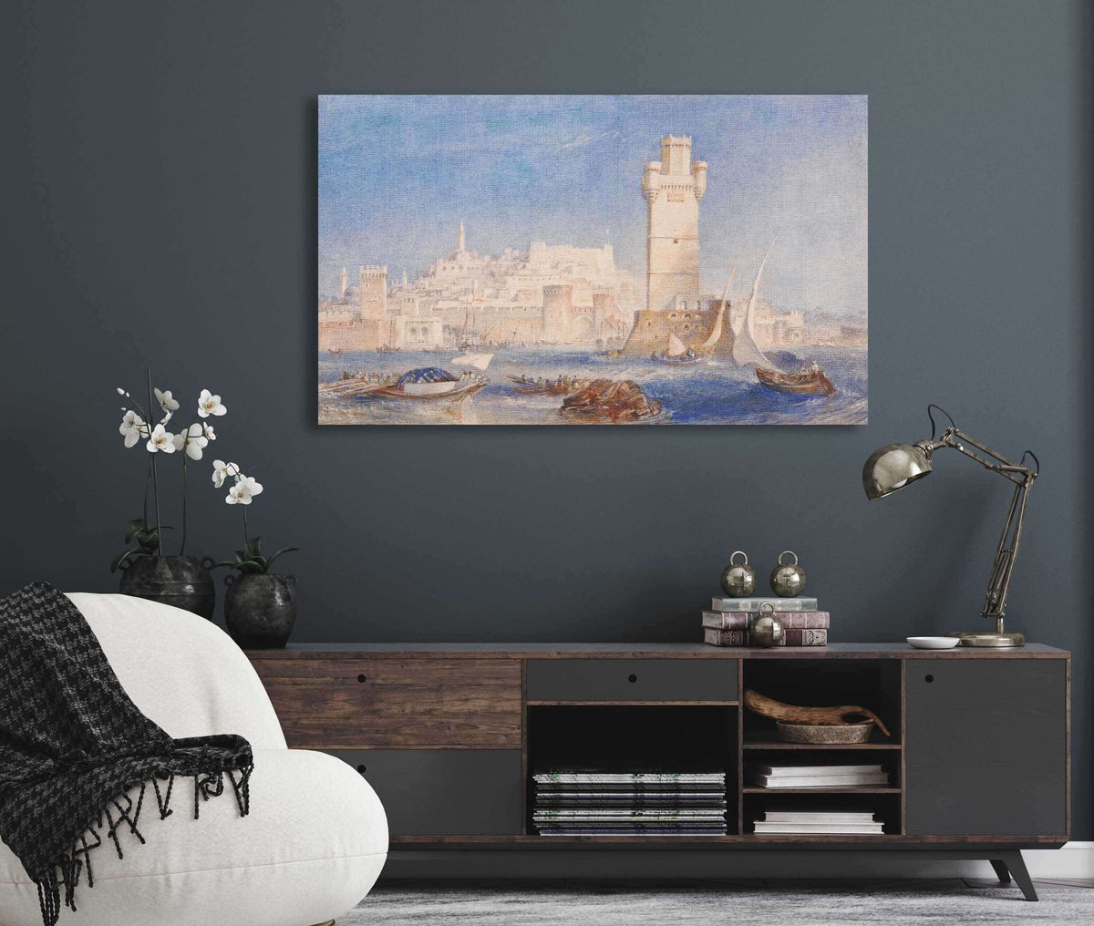 Rhodes Between And by Joseph Mallord William Turner