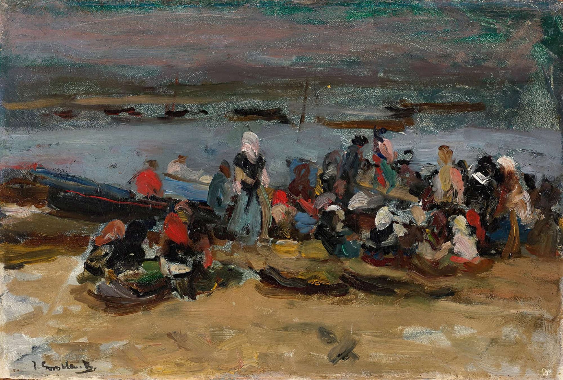 Ria De Asturias Las Carboneras At The Estuary Asturias by Joaquin Sorolla