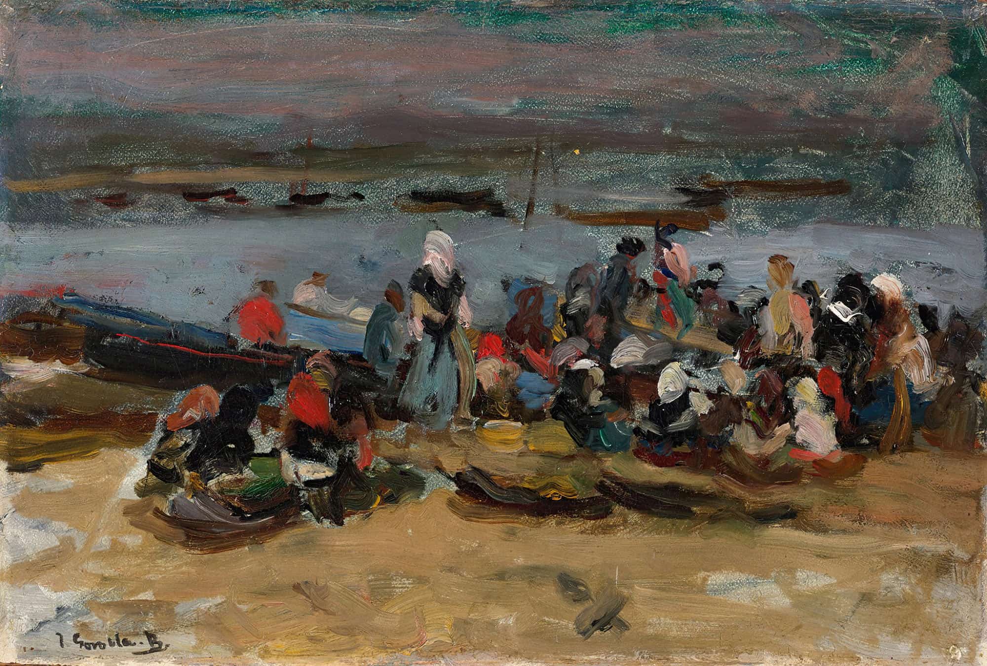Ria De Asturias Las Carboneras At The Estuary Asturias by Joaquin Sorolla