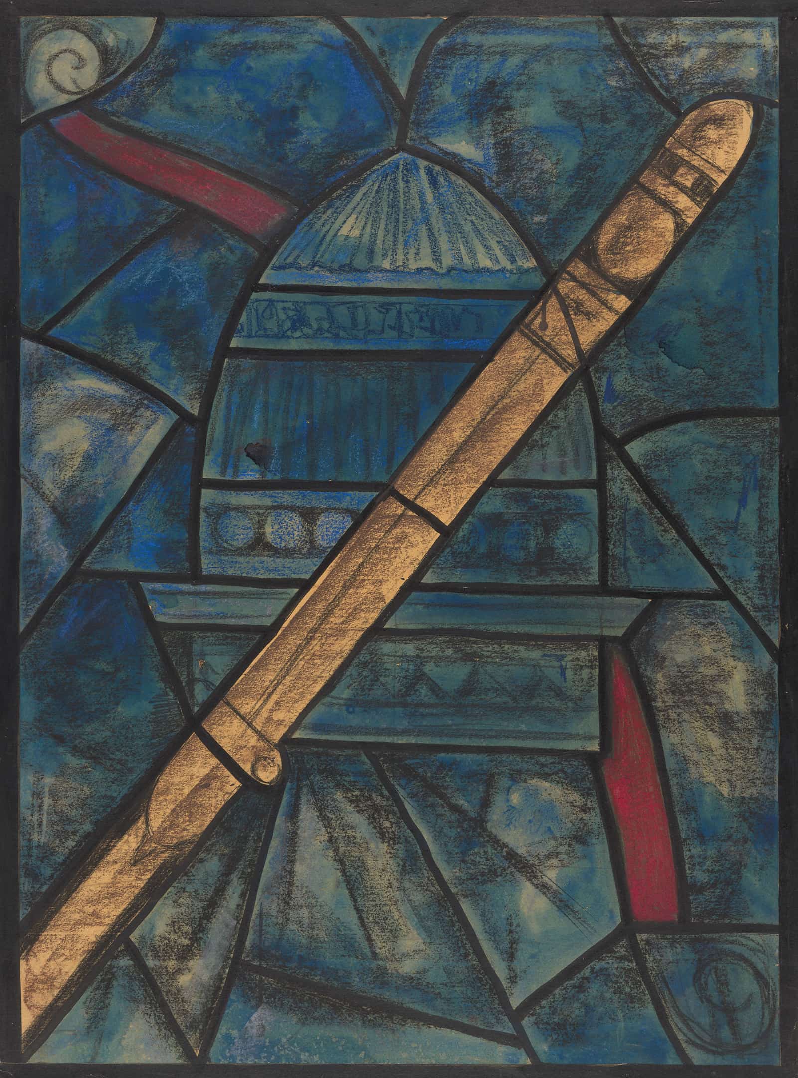 Ontwerp Voor Raam In Het Noordertransept In De Dom Te Utrecht by Richard Nicolaus Roland Holst Fine Art Print