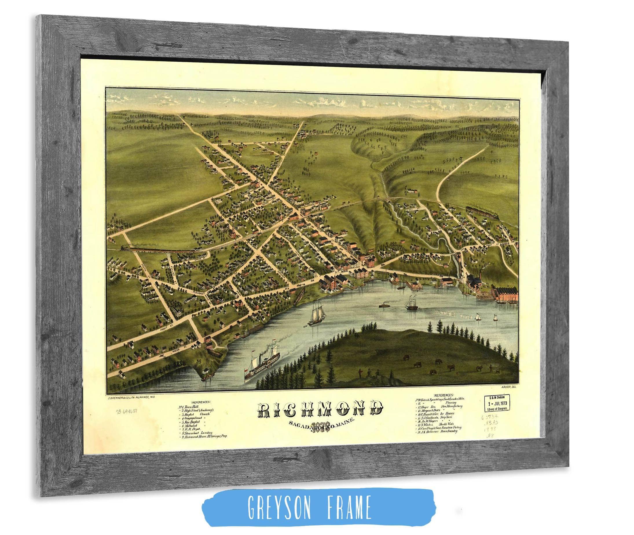 Richmond Sagadahoc Co Maine 1878 State of Maine