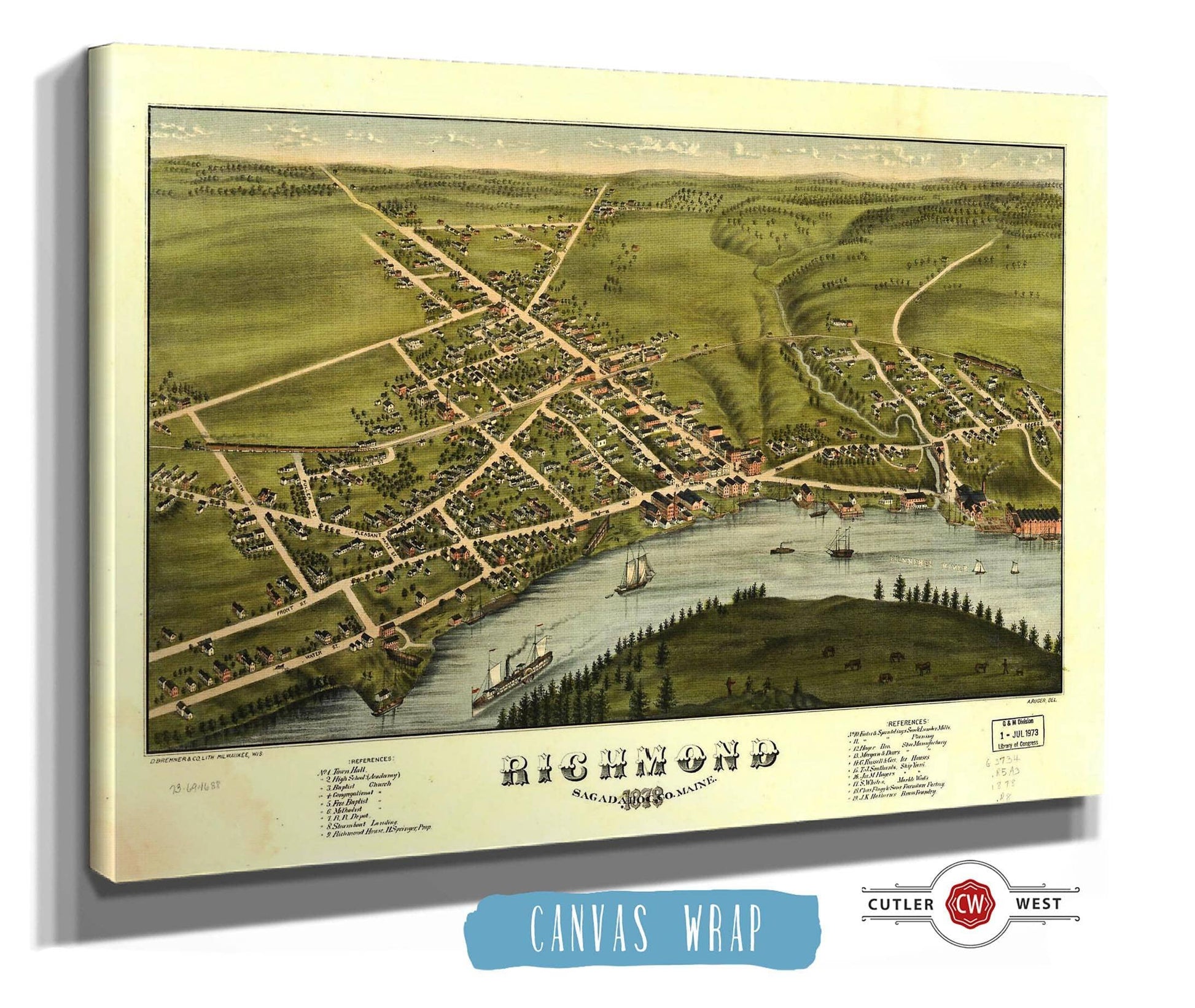 Richmond Sagadahoc Co Maine 1878 State of Maine