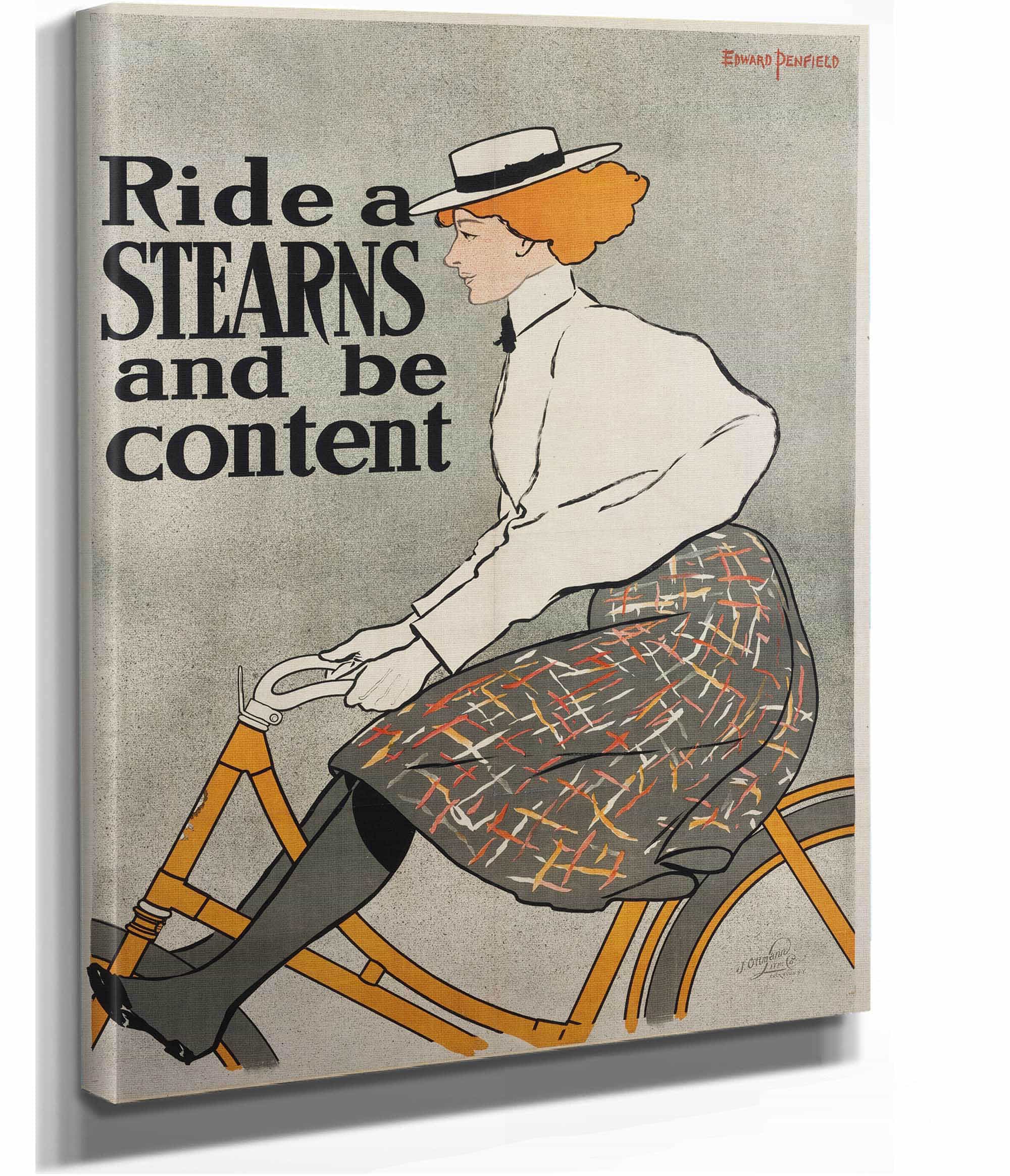 Ride A Stearn And Be Content by Edward Penfield