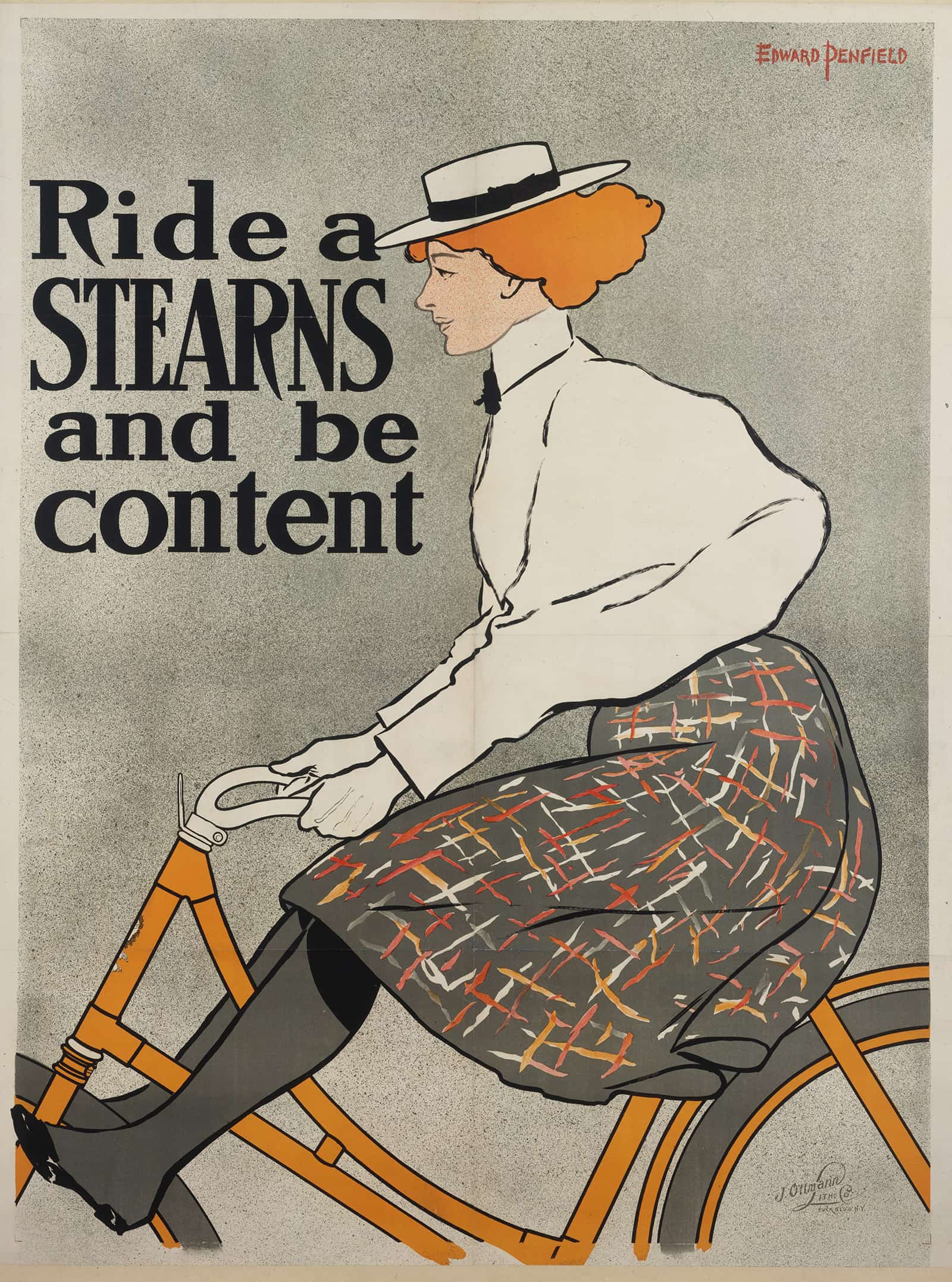 Ride A Stearn And Be Content by Edward Penfield