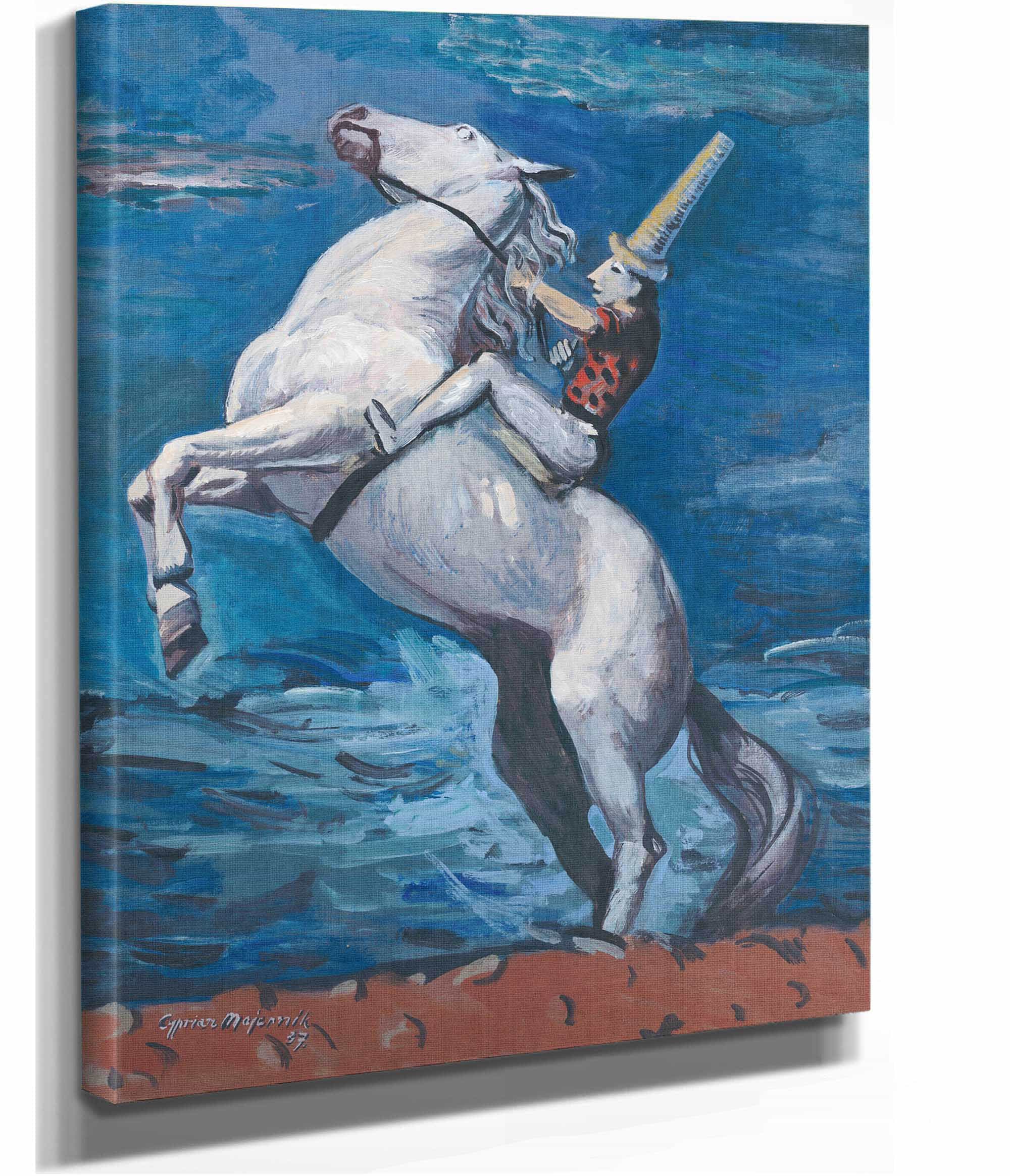Rider By Seashore by Cyprian Majernik