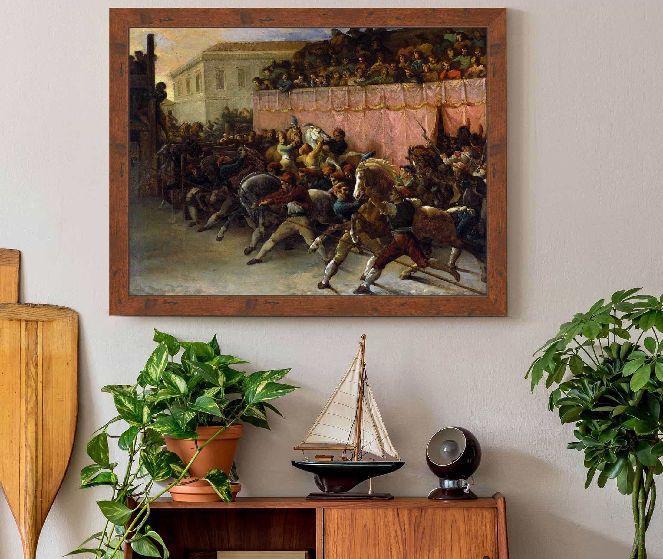 Riderless Racers At Rome by Theodore Gericault