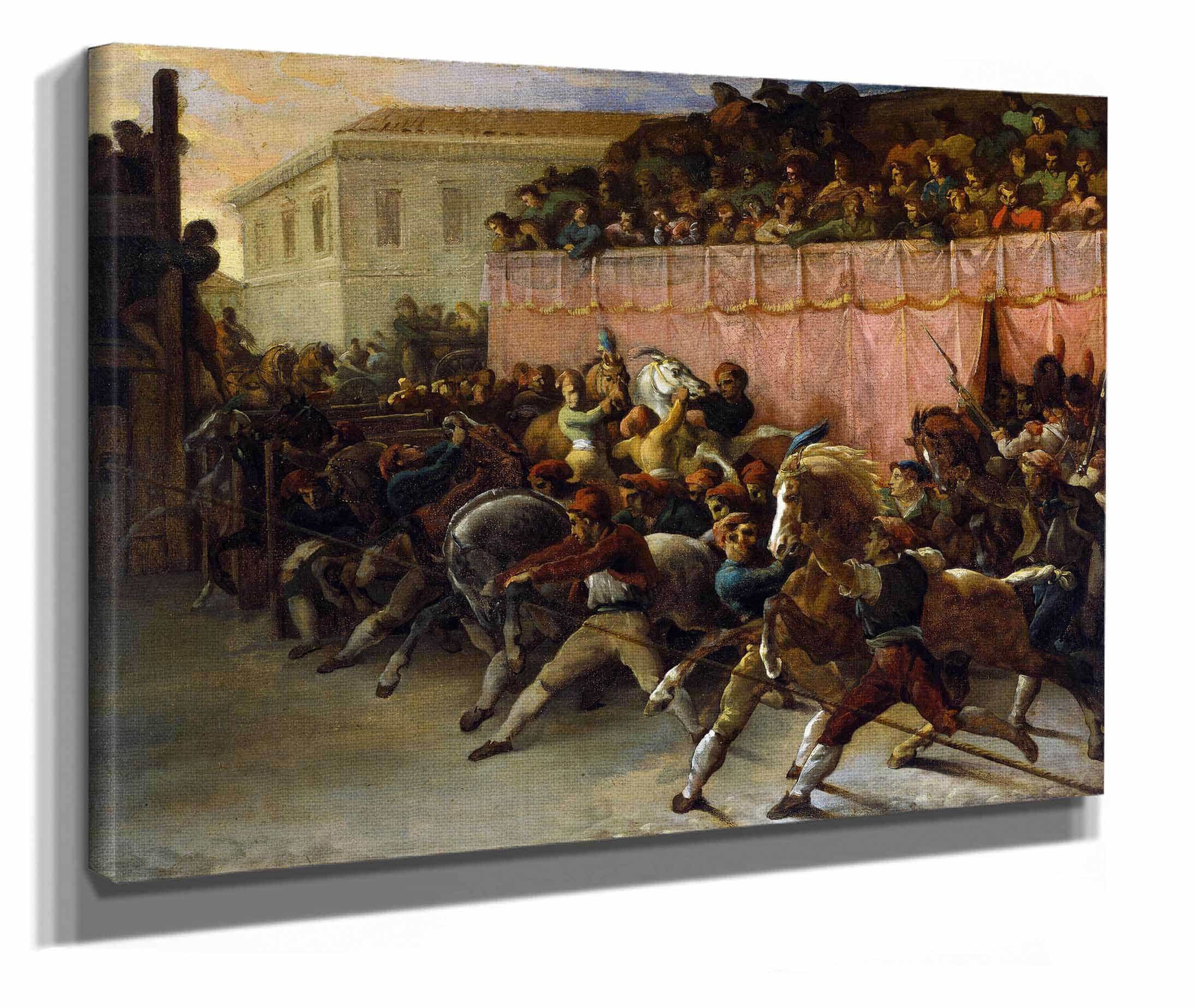 Riderless Racers At Rome by Theodore Gericault
