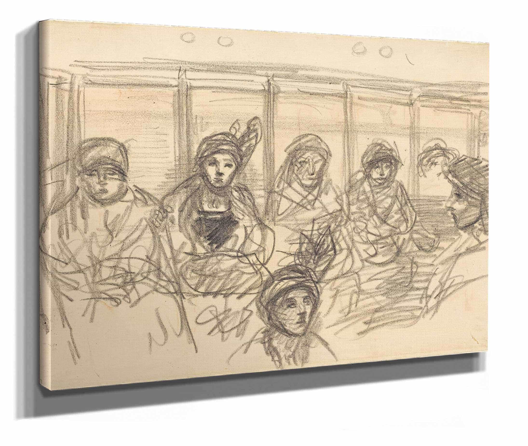 Riders On The Metro by Theophile Alexandre Steinlen