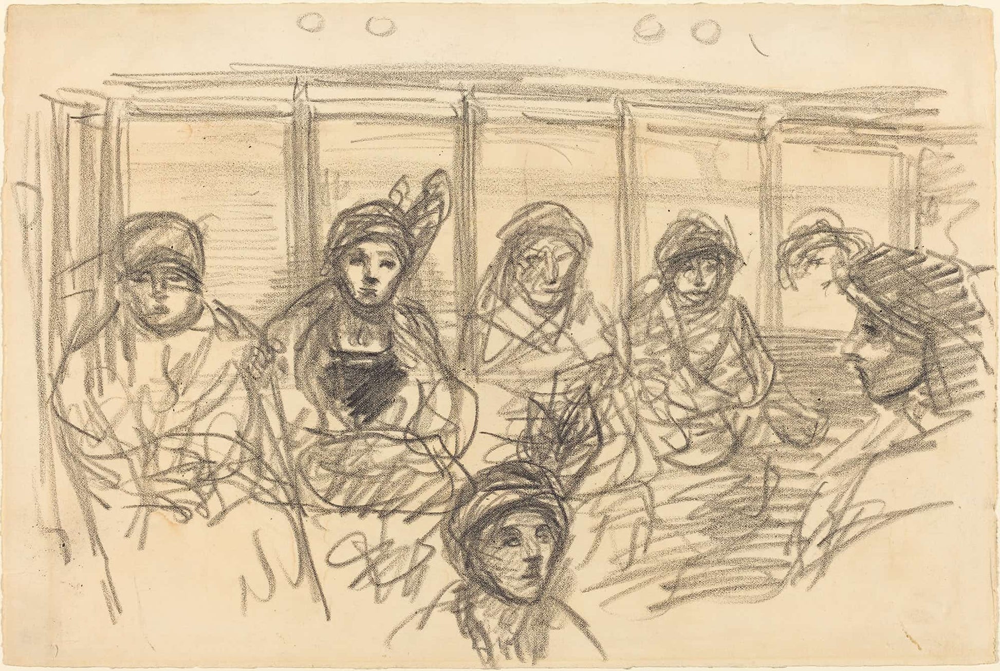 Riders On The Metro by Theophile Alexandre Steinlen