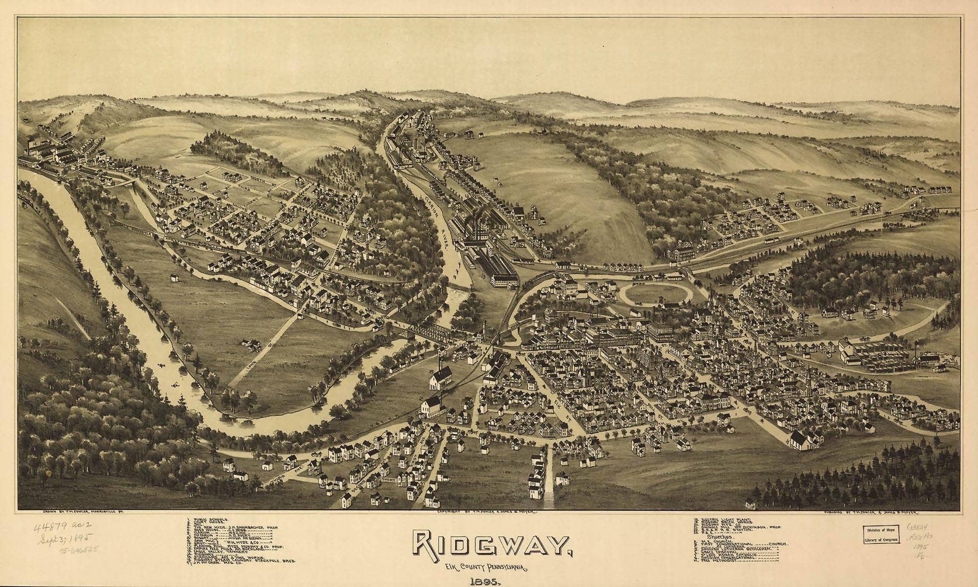 Ridgway Elk County Pennsylvania 1895  State Of Pennsylvania