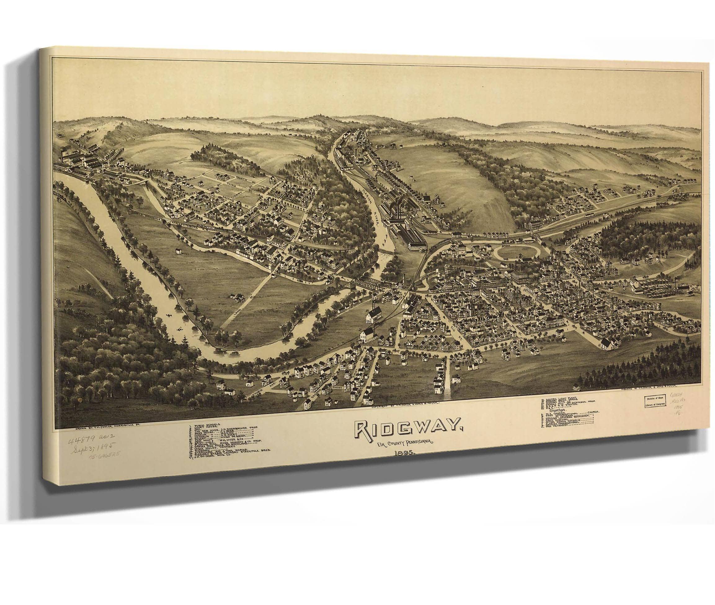 Ridgway Elk County Pennsylvania 1895  State Of Pennsylvania